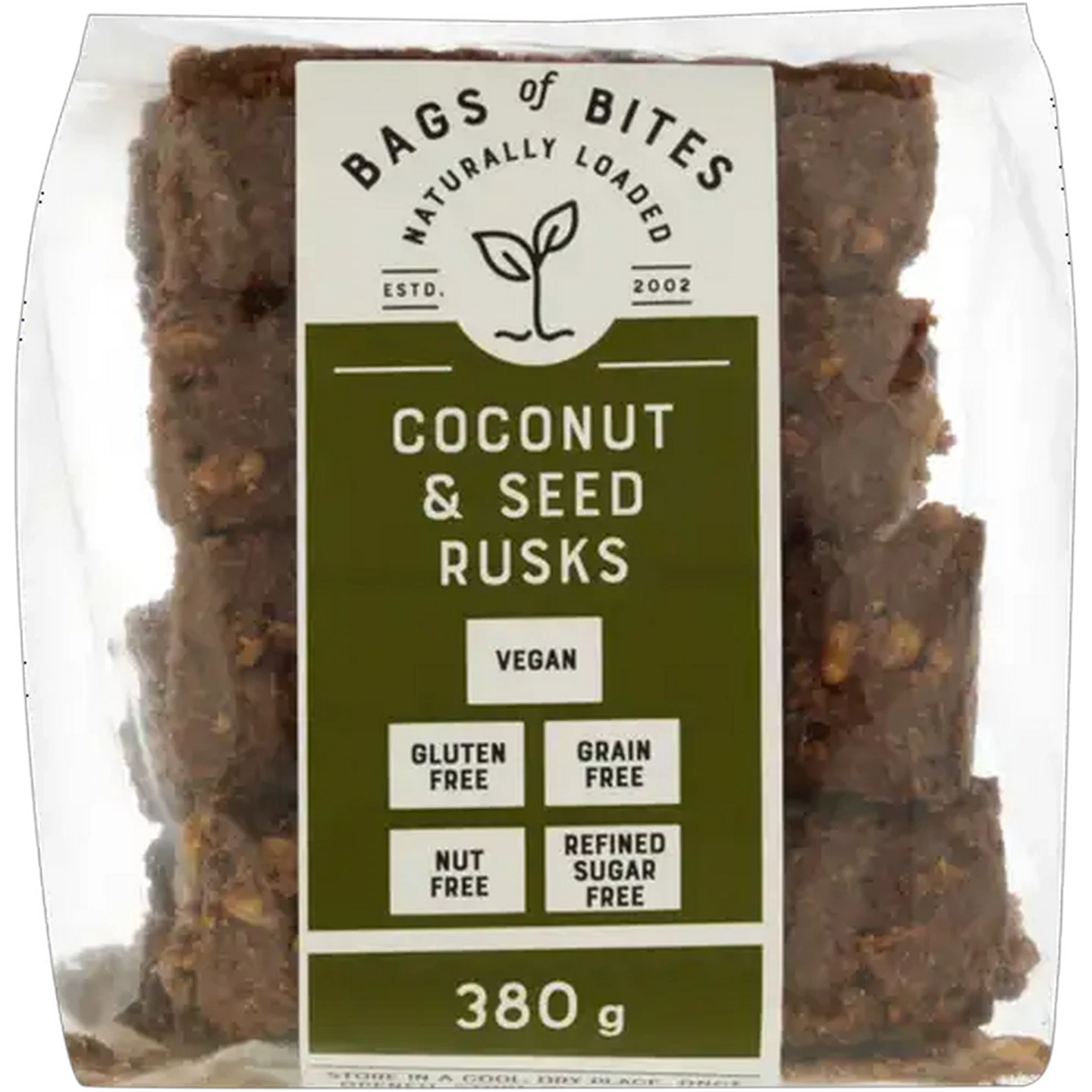 Image of Bags of Bites Coconut & Seed Rusks 380g