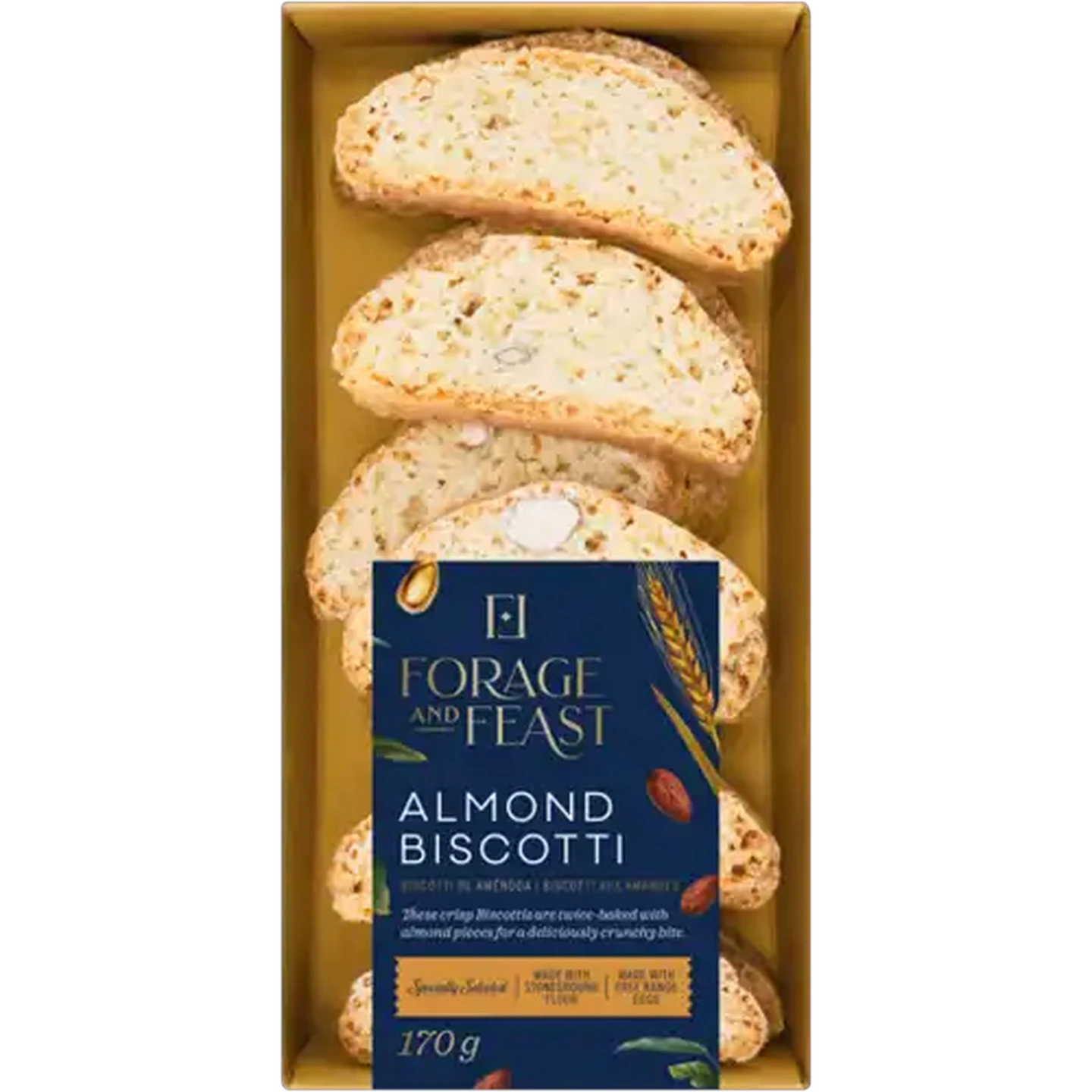 Image of Forage And Feast Almond Biscotti 170g