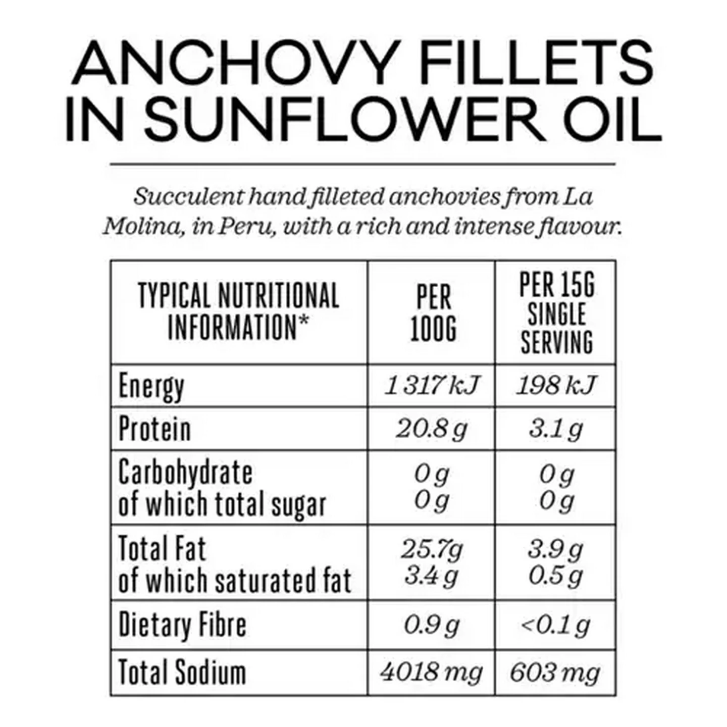 Image of Forage And Feast Anchovy Fillets in Sunflower Oil 100g