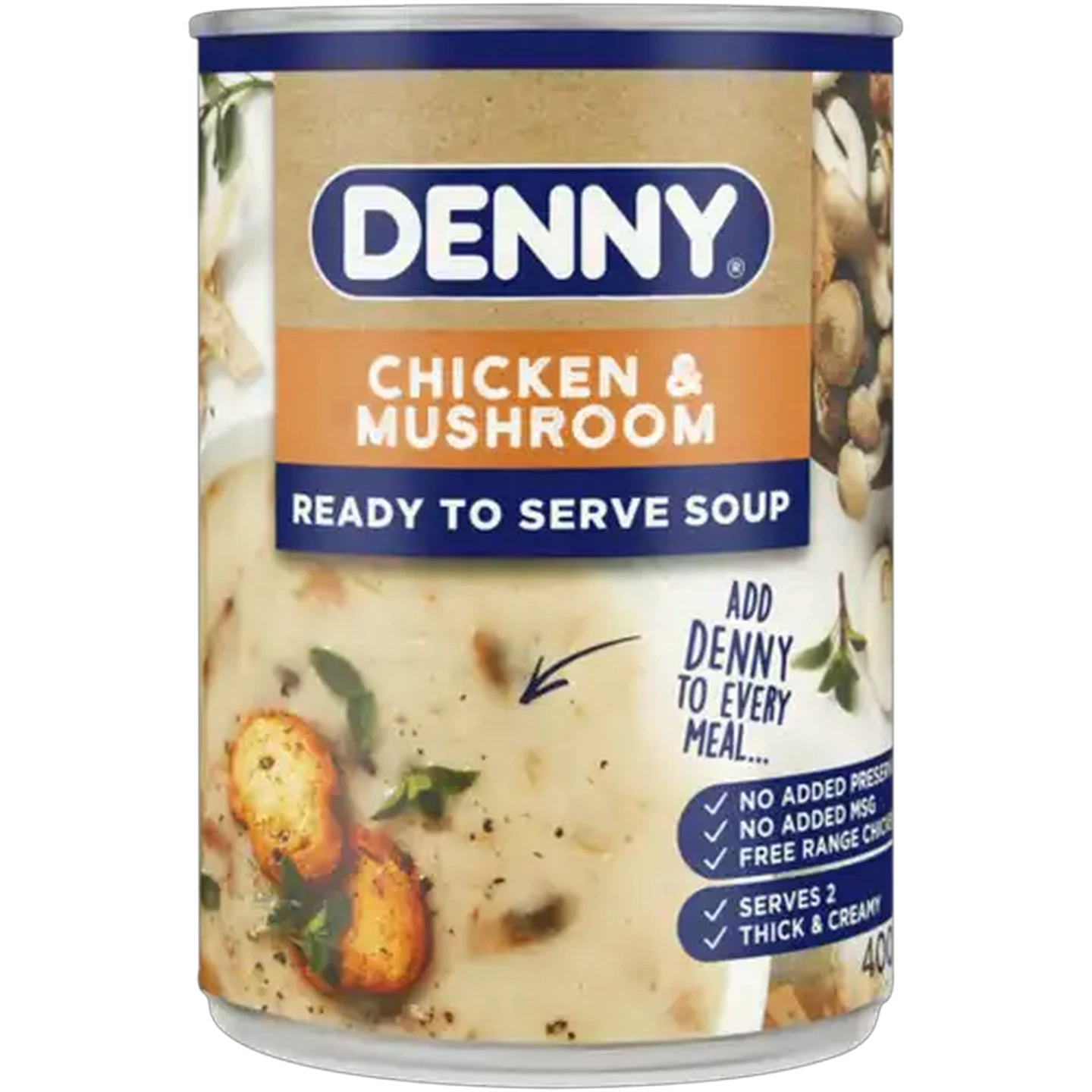Image of DENNY Chicken & Mushroom Ready To Serve Soup 400g