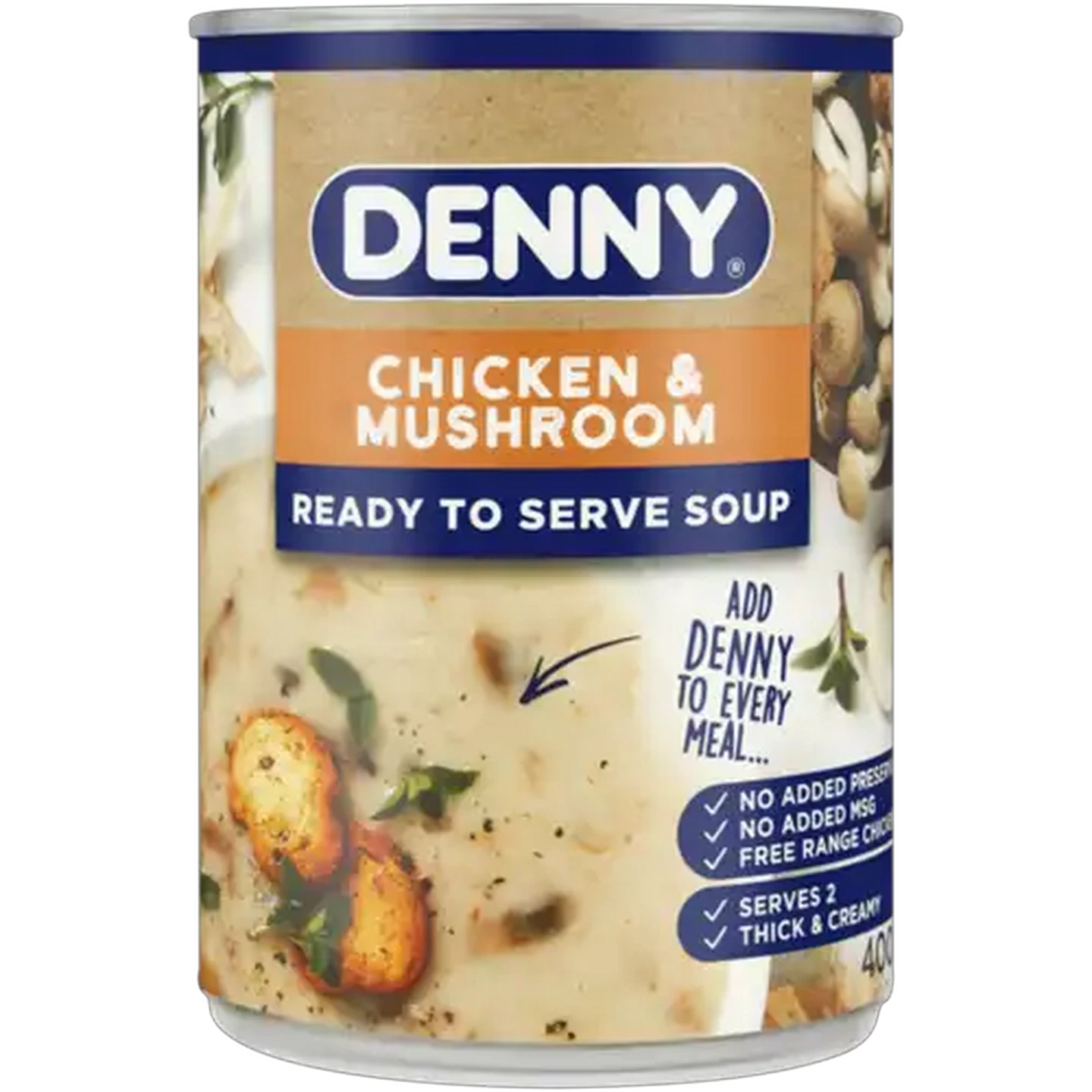 Image of DENNY Chicken & Mushroom Ready To Serve Soup 400g