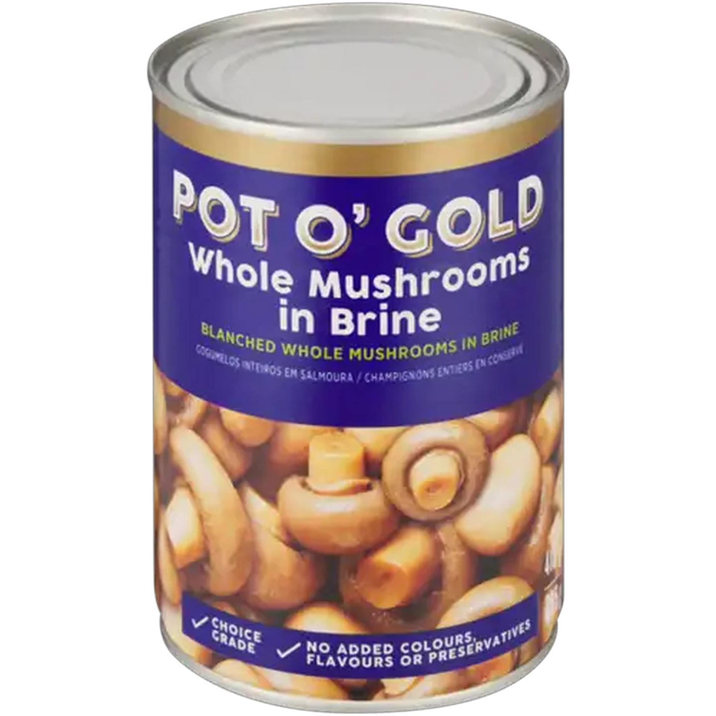 Image of Pot O' Gold Whole Mushrooms In Brine 410g