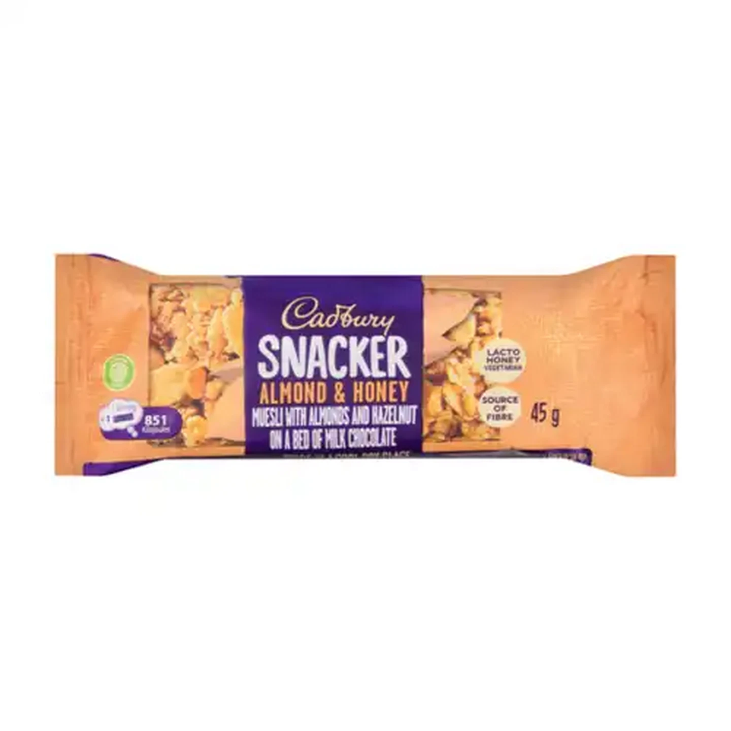 Image of Cadbury Snacker Almond & Honey Muesli Snack Bar 45g