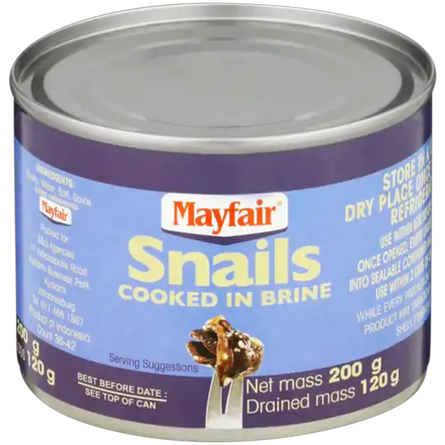 Image of Mayfair Snails Cooked in Brine 200g