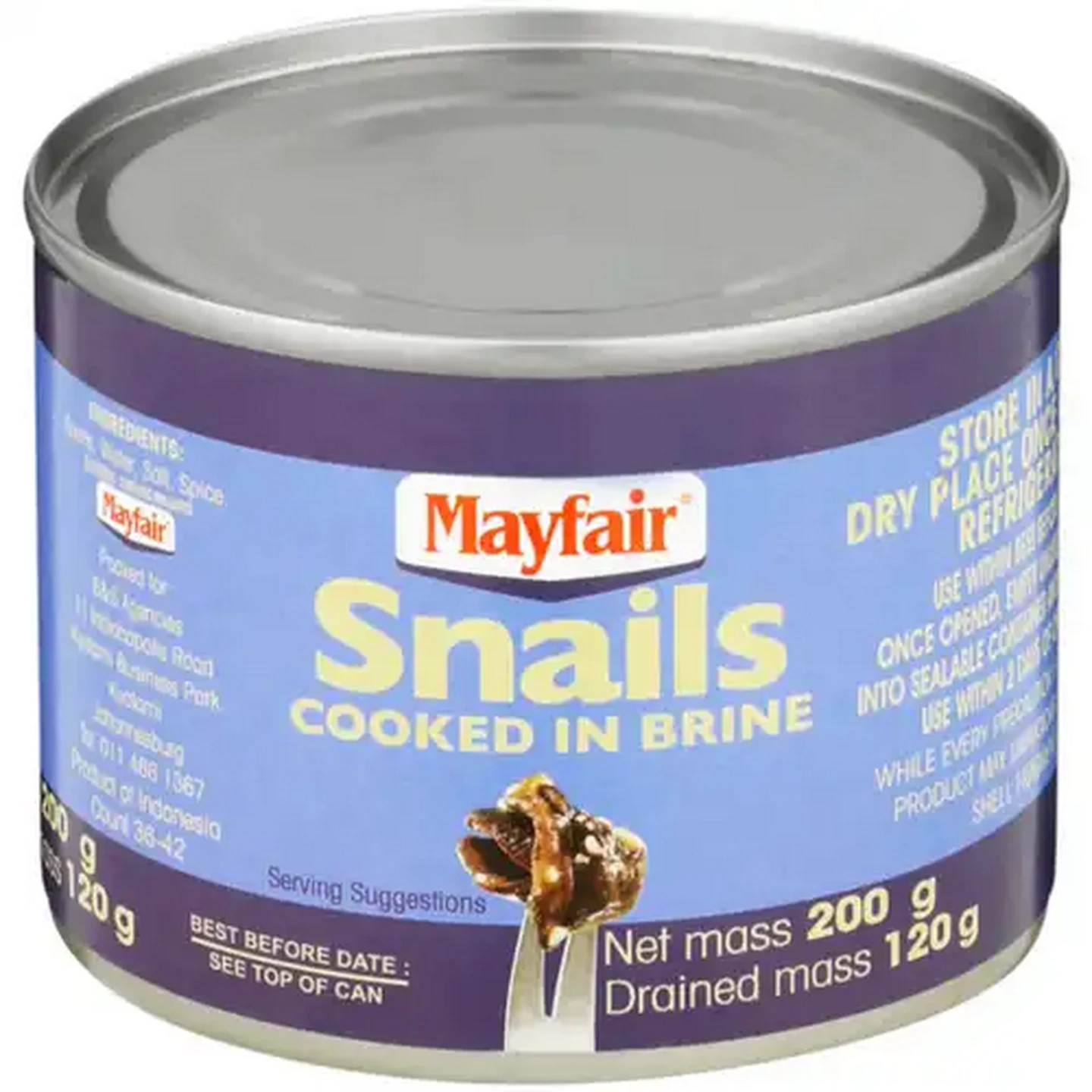 Image of Mayfair Snails Cooked in Brine 200g