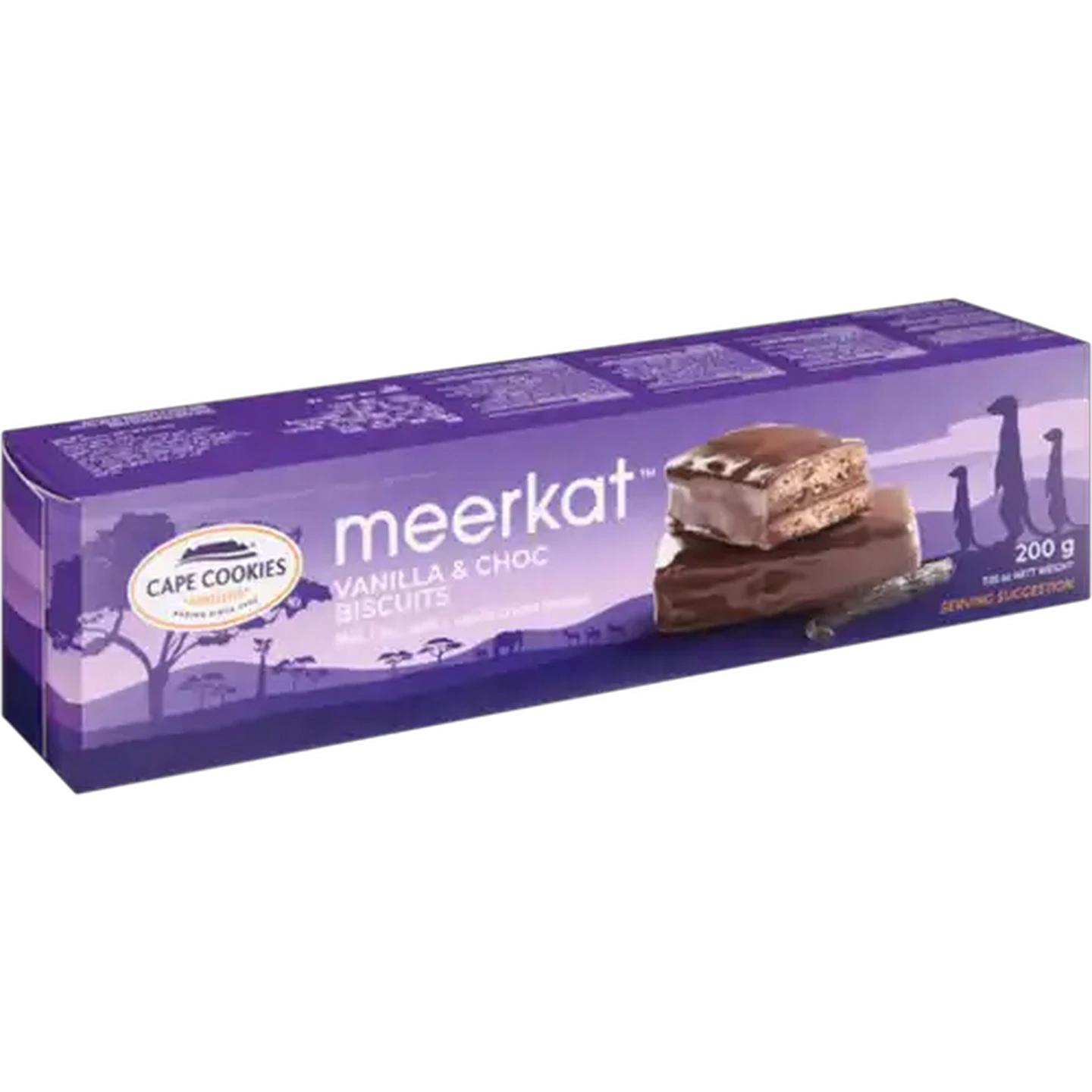 Image of Cape Cookies Meerkat Vanilla & Choc Biscuits 200g