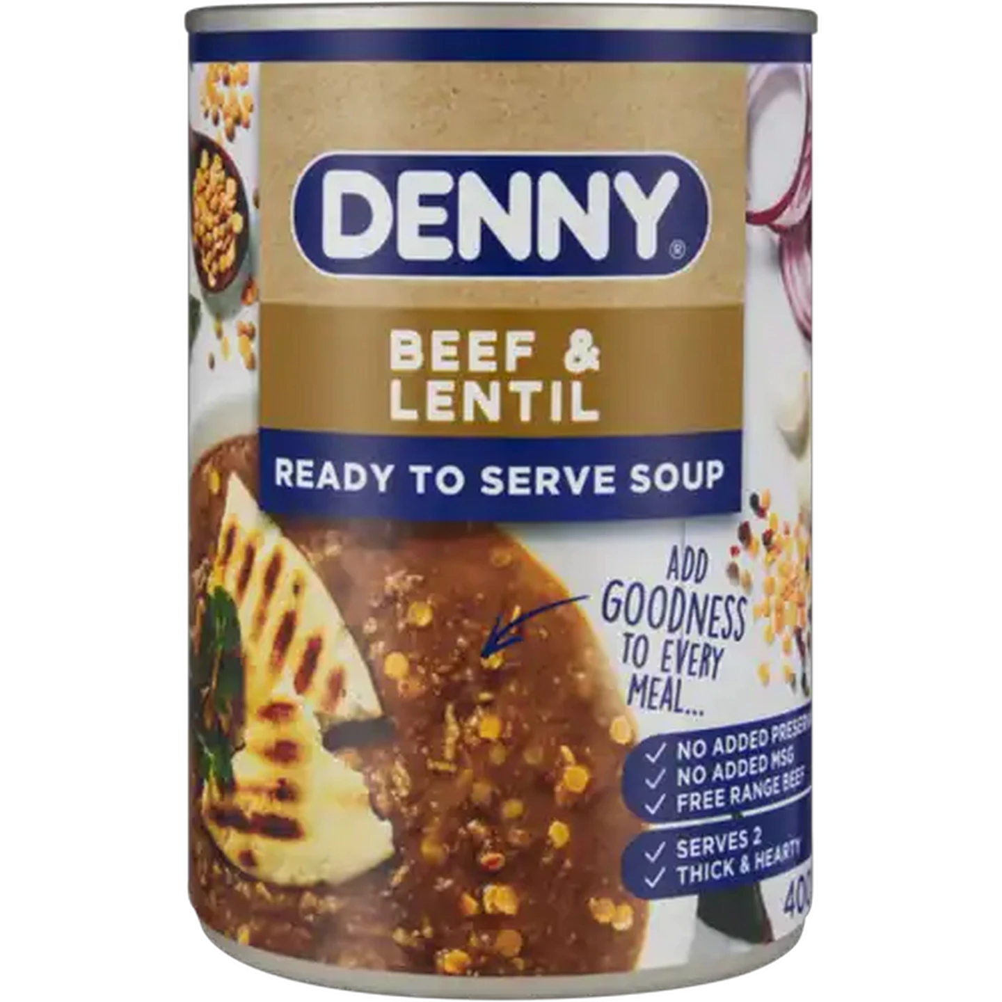 Image of DENNY Beef & Lentil Ready to Serve Soup 400g