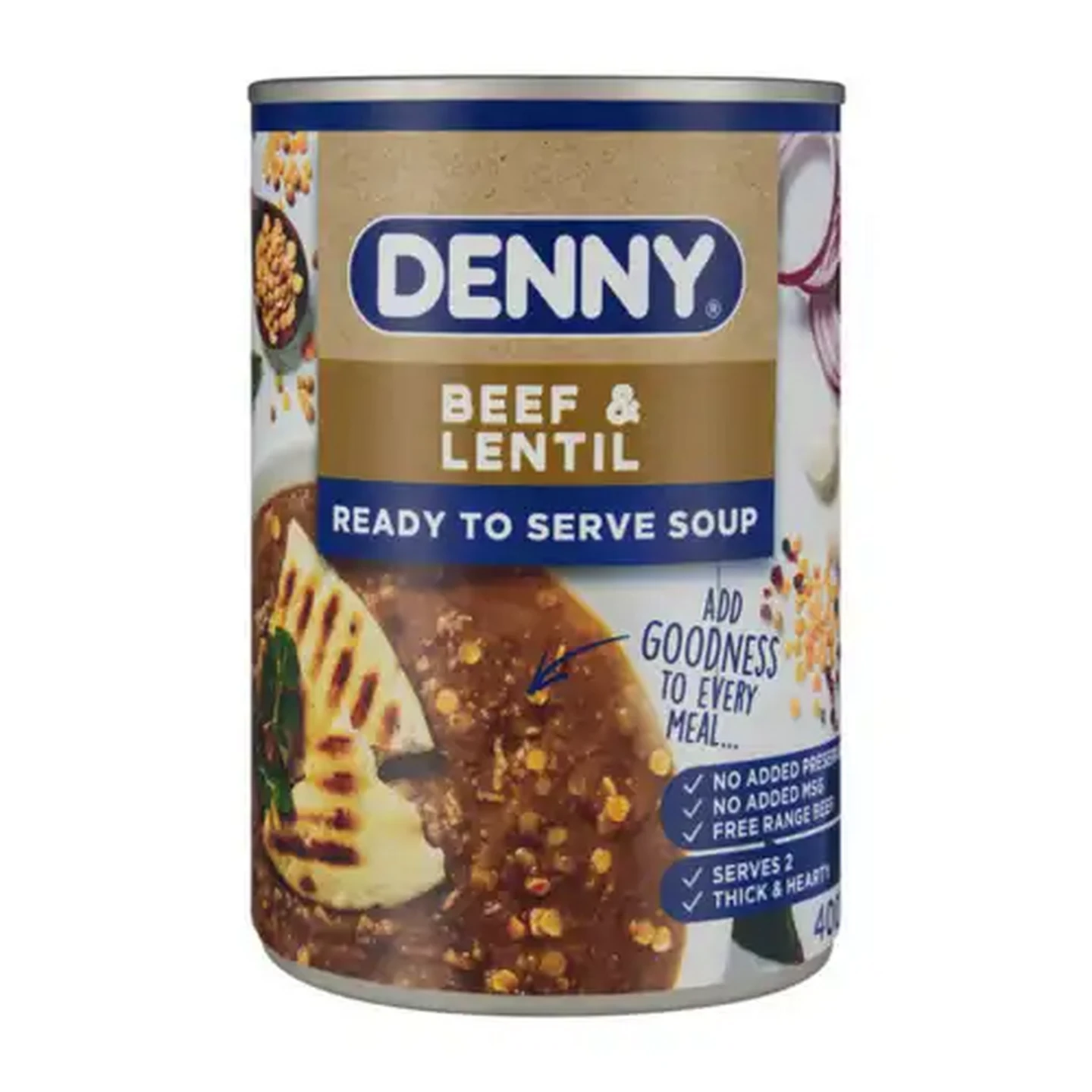 Image of DENNY Beef & Lentil Ready to Serve Soup 400g