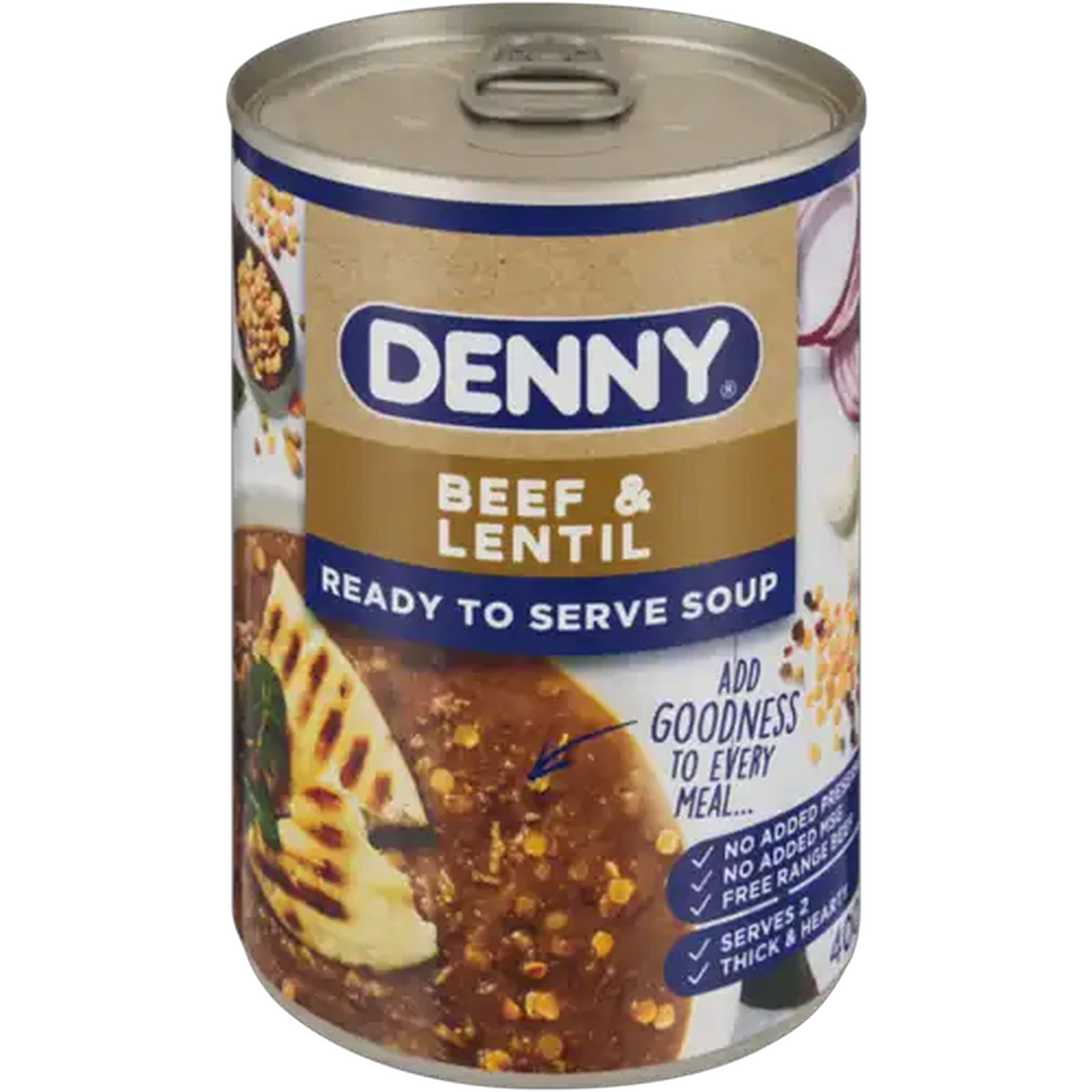 Image of DENNY Beef & Lentil Ready to Serve Soup 400g