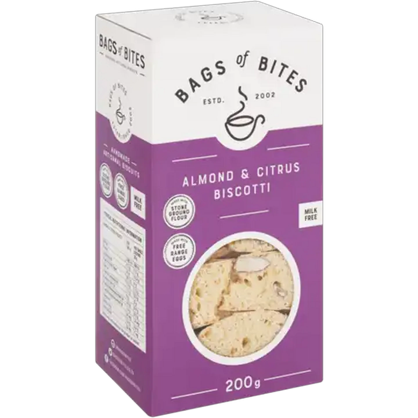 Image of Bags of Bites Almond & Citrus Biscotti 200g