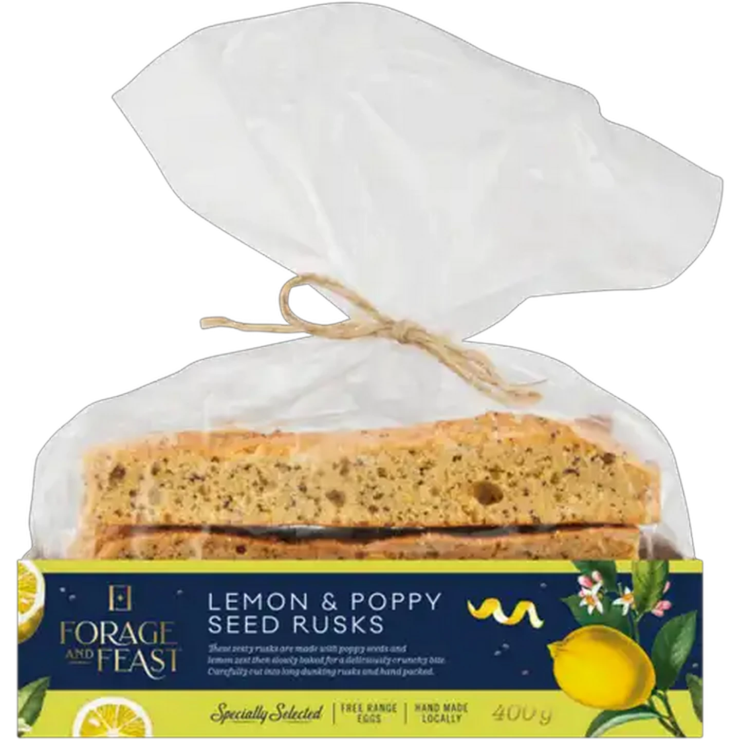 Image of Forage And Feast Lemon & Poppy Seed Rusks 400g