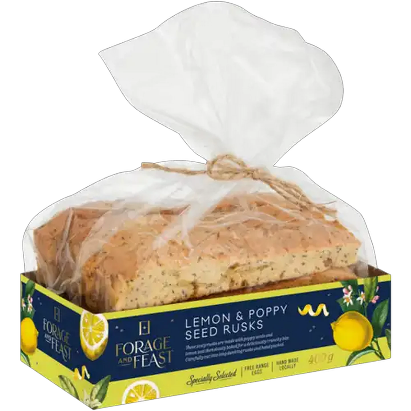 Image of Forage And Feast Lemon & Poppy Seed Rusks 400g