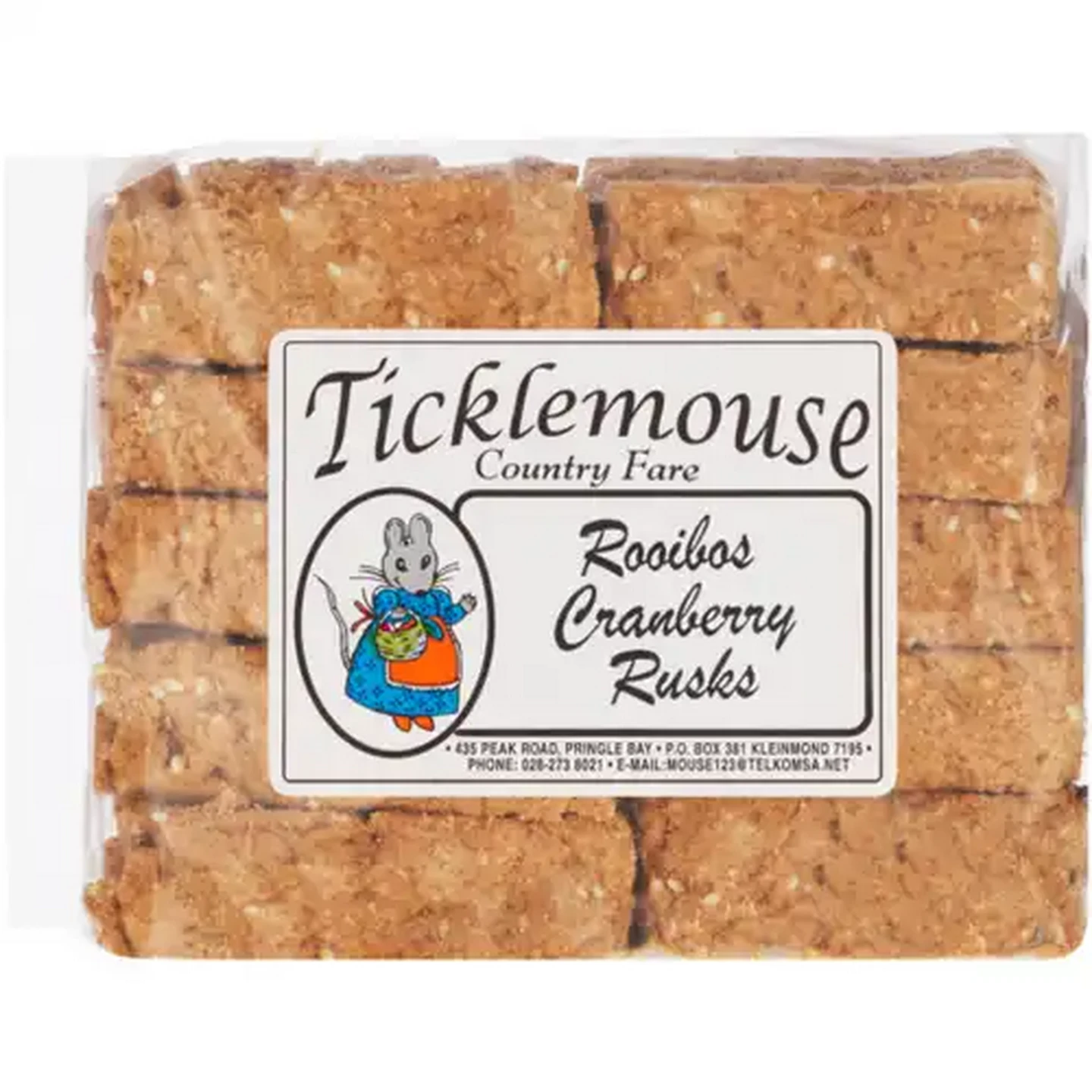 Image of Ticklemouse Country Fare Rooibos & Cranberry Rusks 430g