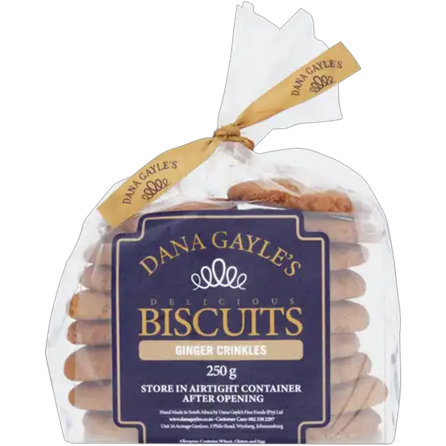 Image of Dana Gayle's Ginger Crinkles Biscuits 250g