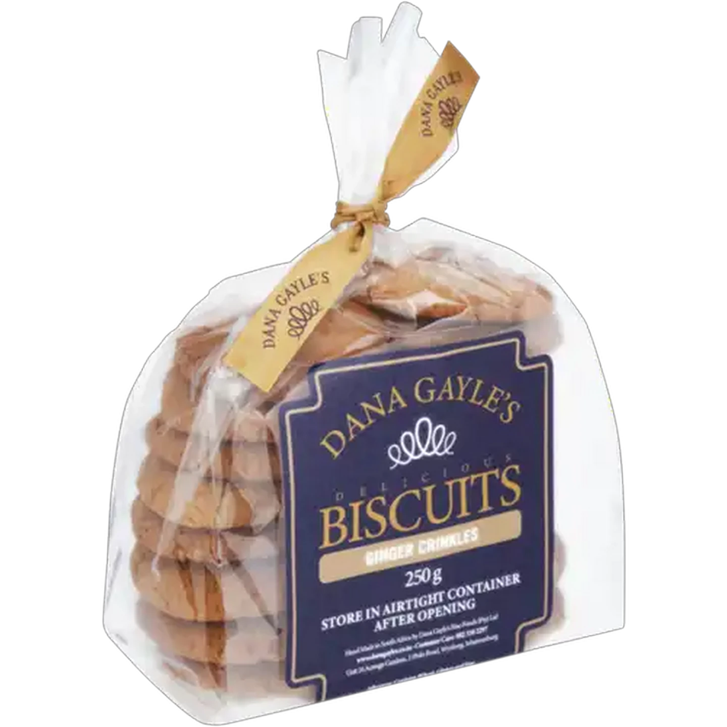 Image of Dana Gayle's Ginger Crinkles Biscuits 250g