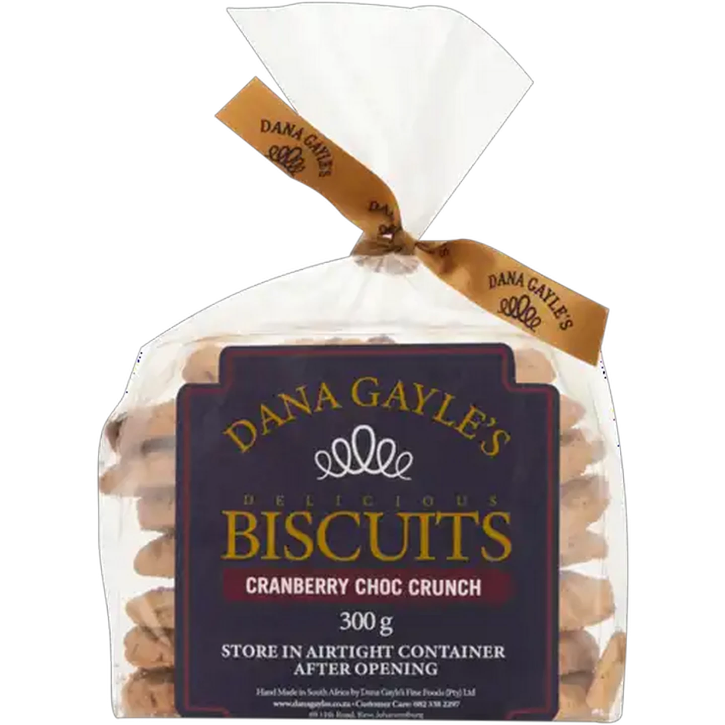 Image of Dana Gayle's Cranberry Choc Crunch Biscuits 250g