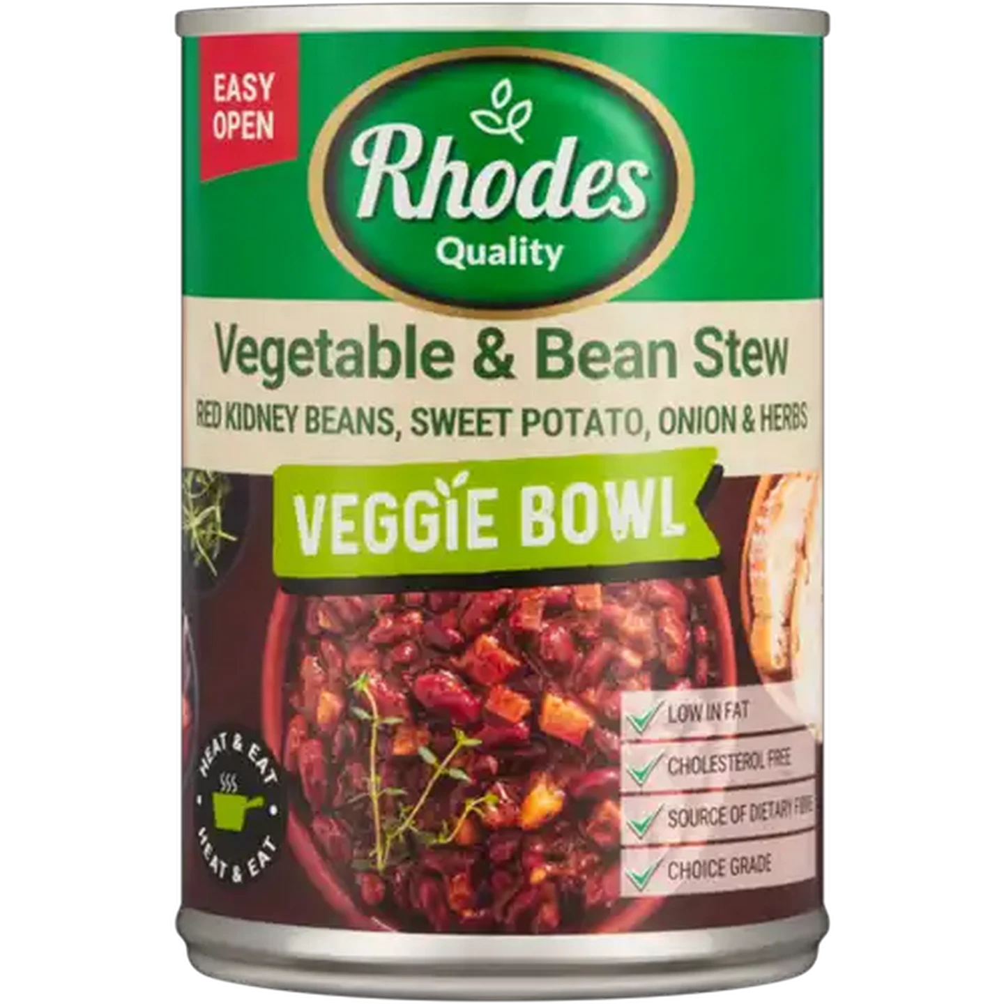Image of Rhodes Quality Vegetable & Bean Stew Veggie Bowl Can 400g
