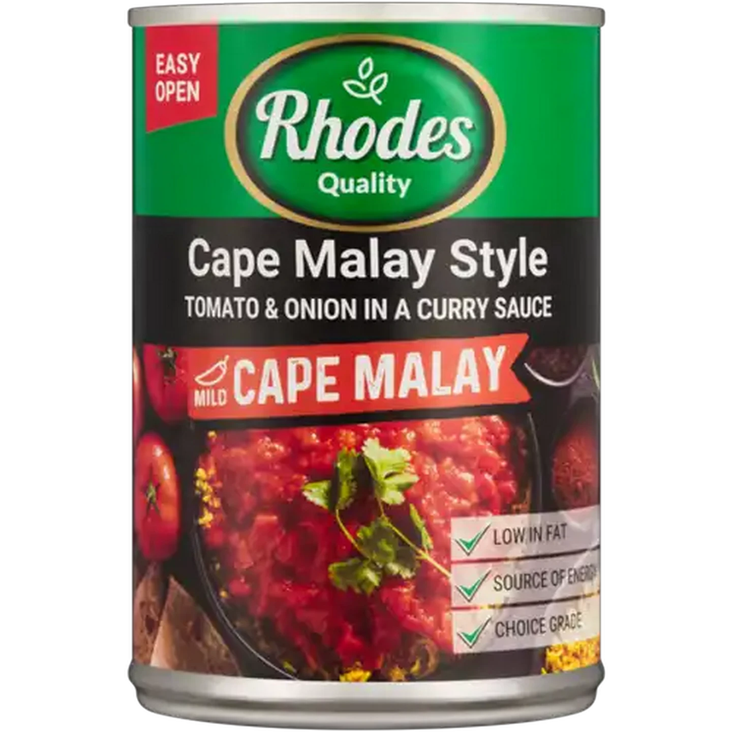 Image of Rhodes Quality Cape Malay Style Tomatoes & Onion In Curry Sauce Can 410g
