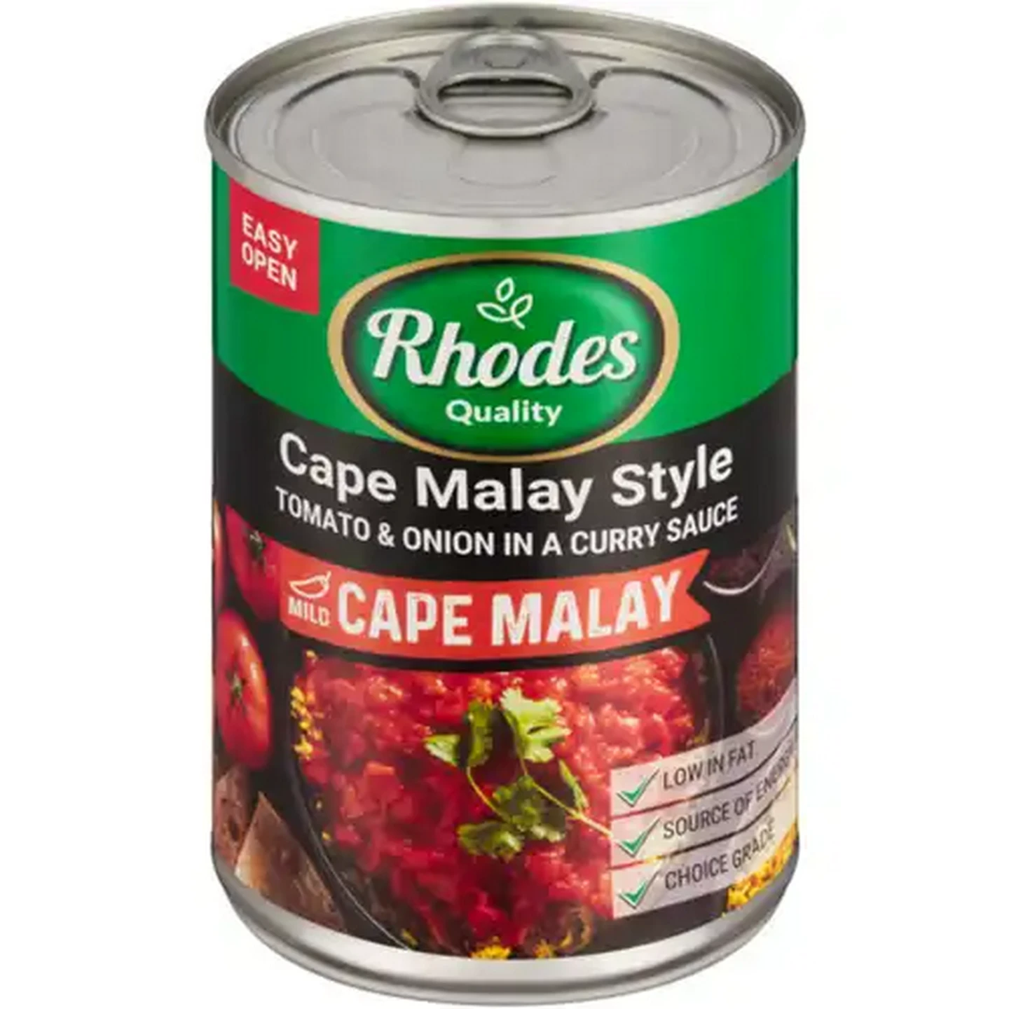 Image of Rhodes Quality Cape Malay Style Tomatoes & Onion In Curry Sauce Can 410g