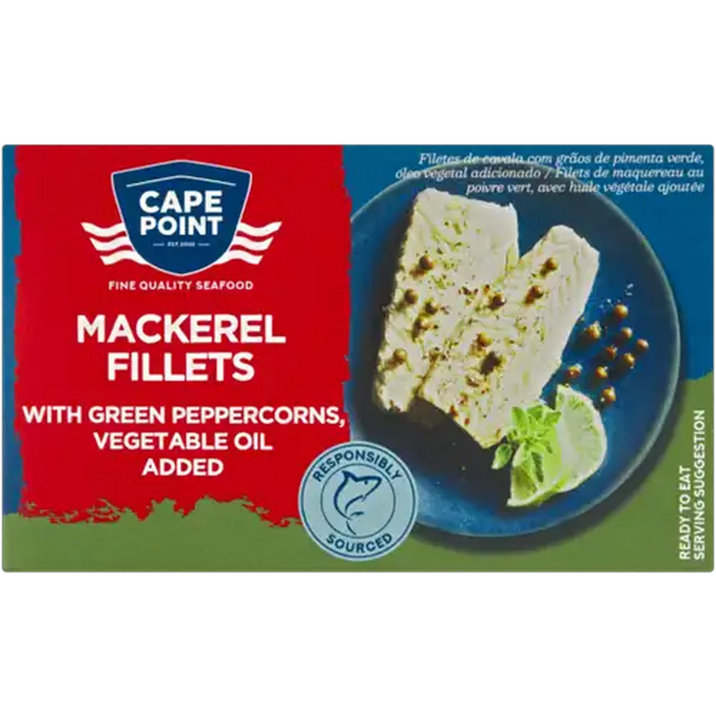 Image of Cape Point Mackerel Fillets With Green Peppercorns 125g