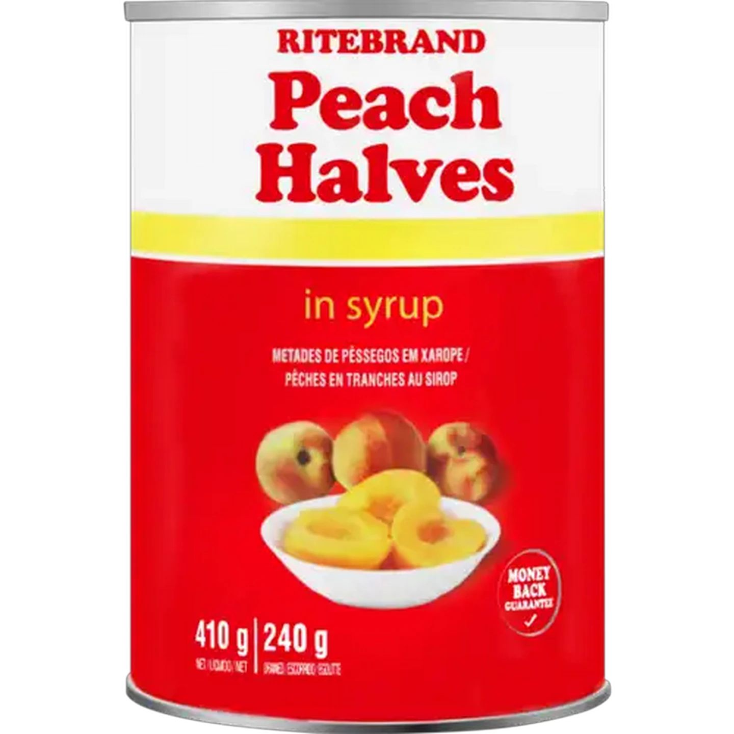 Image of Ritebrand Peach Halves in Syrup 410g