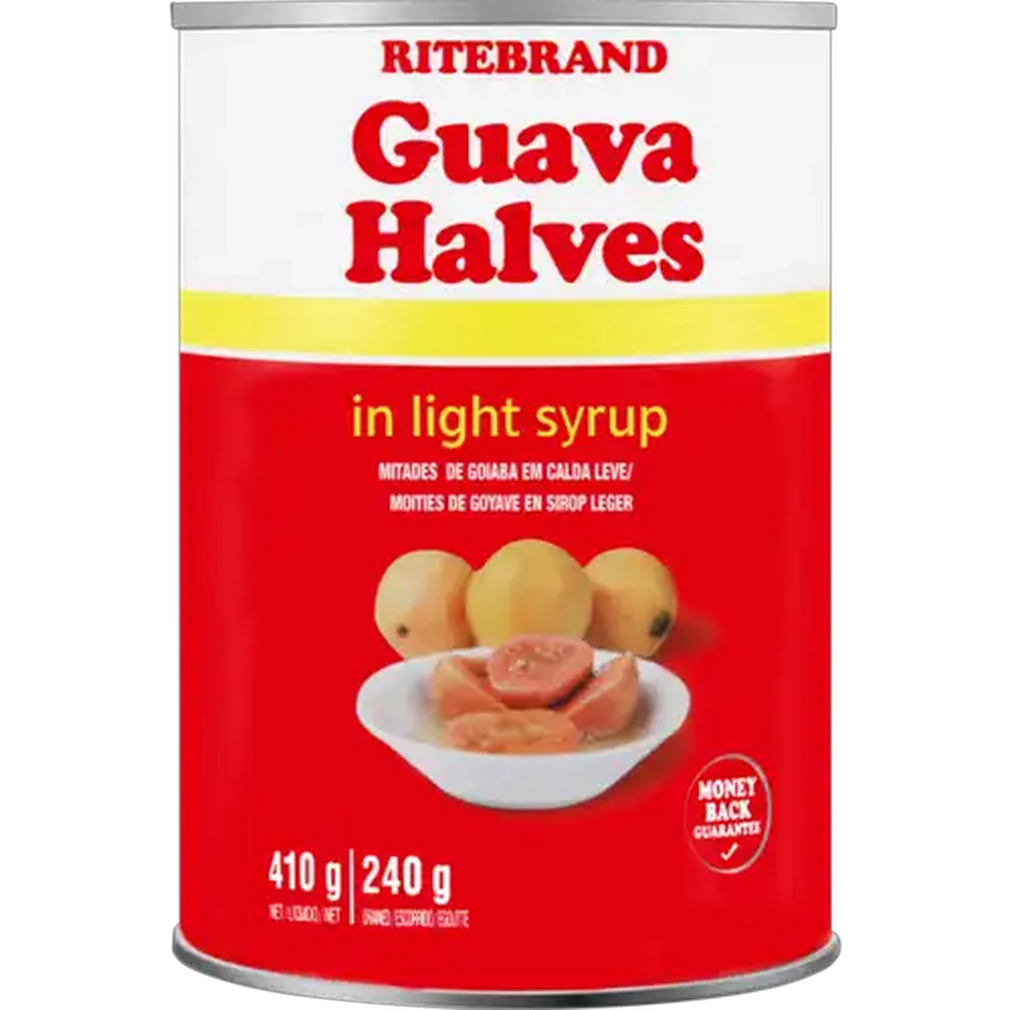 Image of Ritebrand Guava Halves In Light Syrup Can 410g