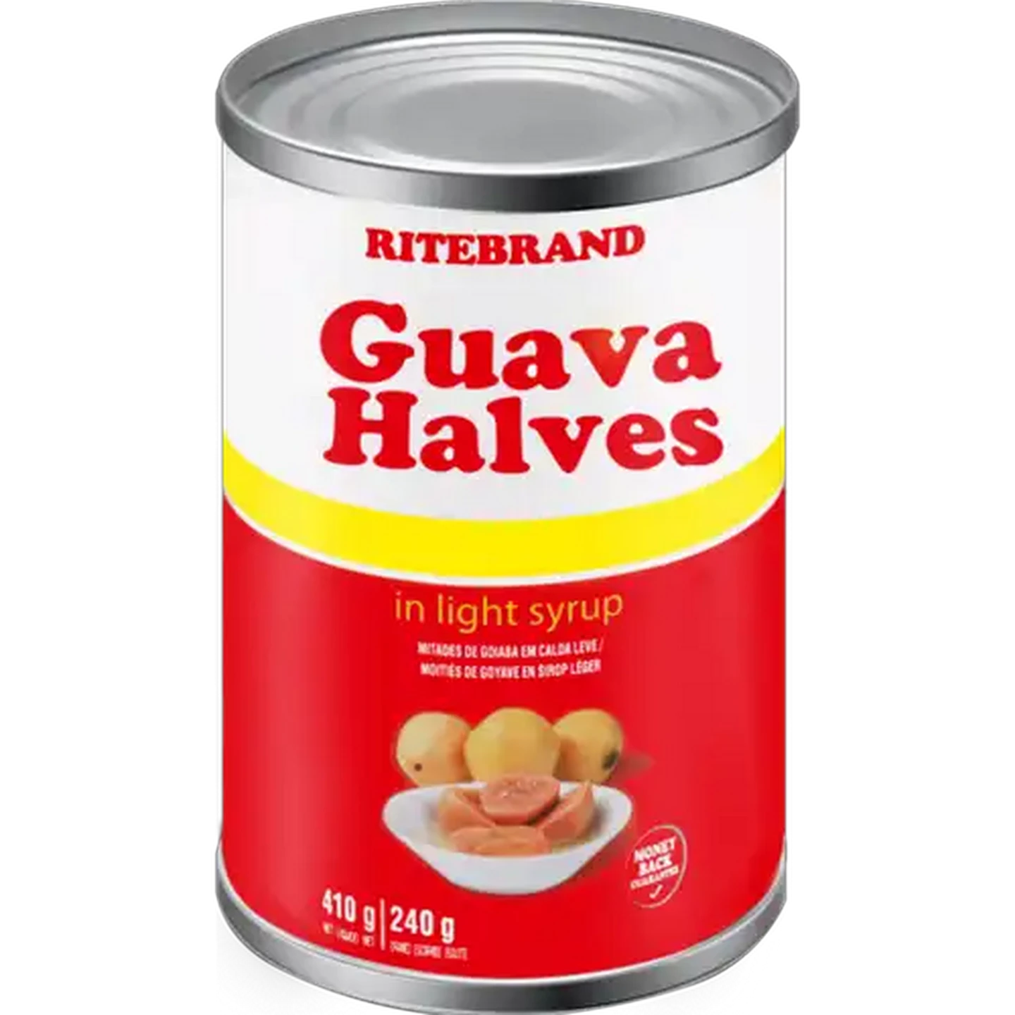 Image of Ritebrand Guava Halves In Light Syrup Can 410g