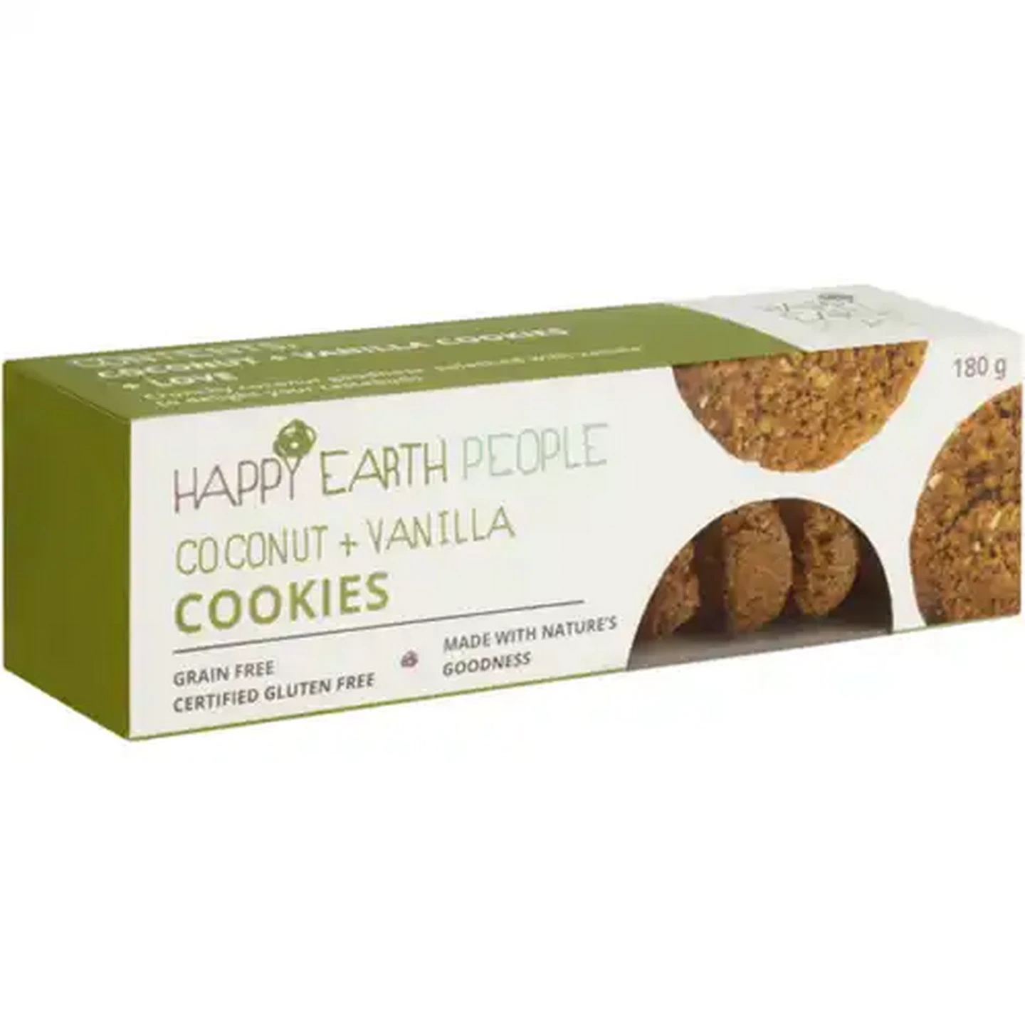 Image of Happy Earth People Coconut & Vanilla Cookies 180g