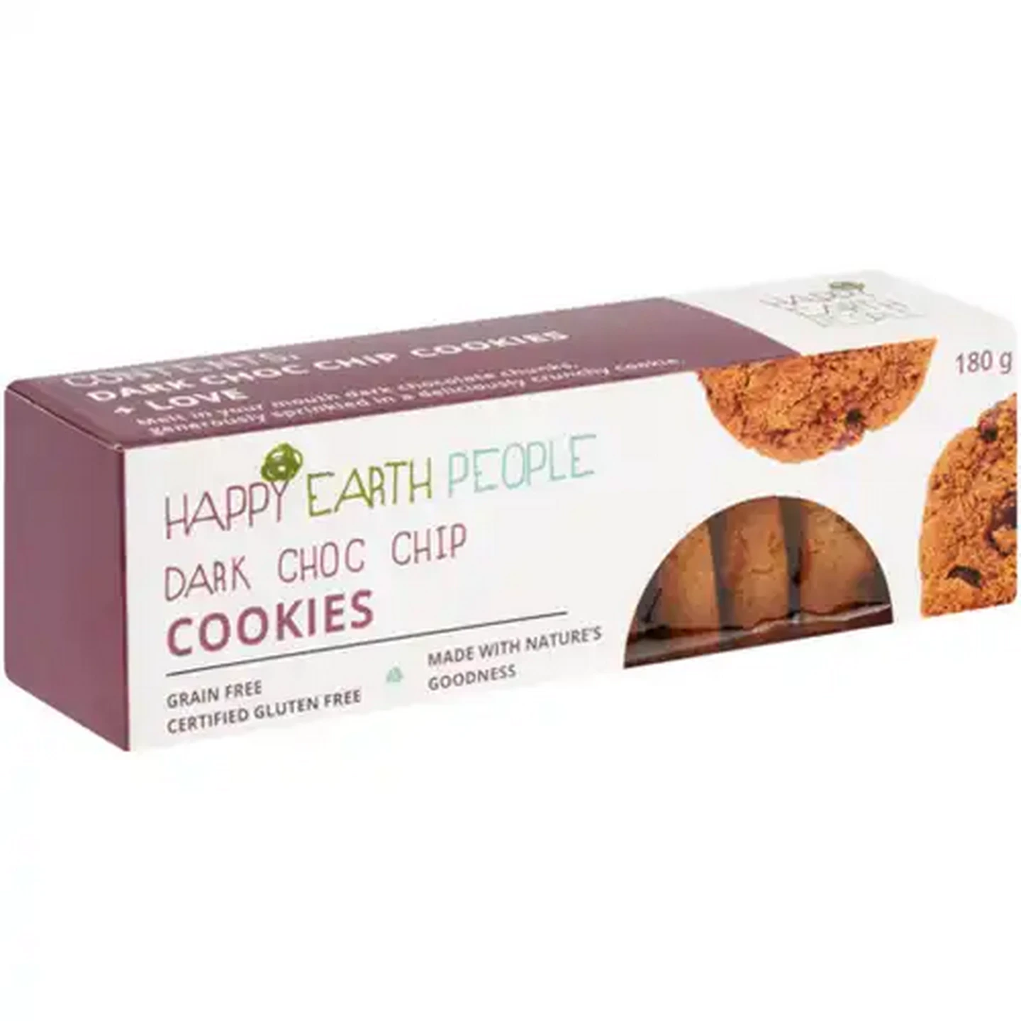 Image of Happy Earth People Gluten Free Dark Choc Chip Cookies 180g