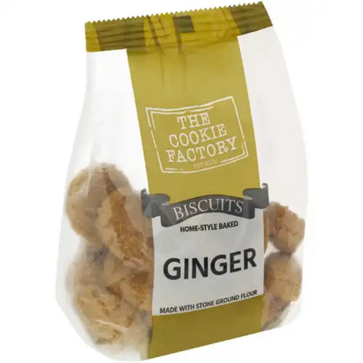 Image of The Cookie Factory Ginger Biscuits 200g