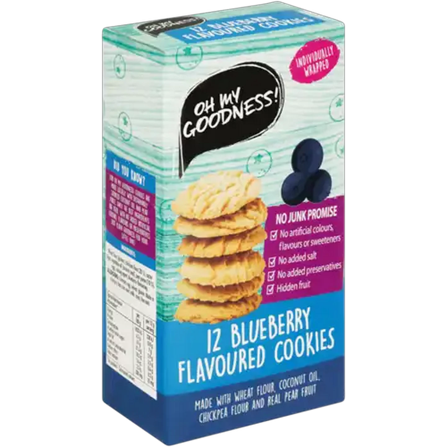 Image of Oh My Goodness! Blueberry Flavoured Cookies 12 Pack