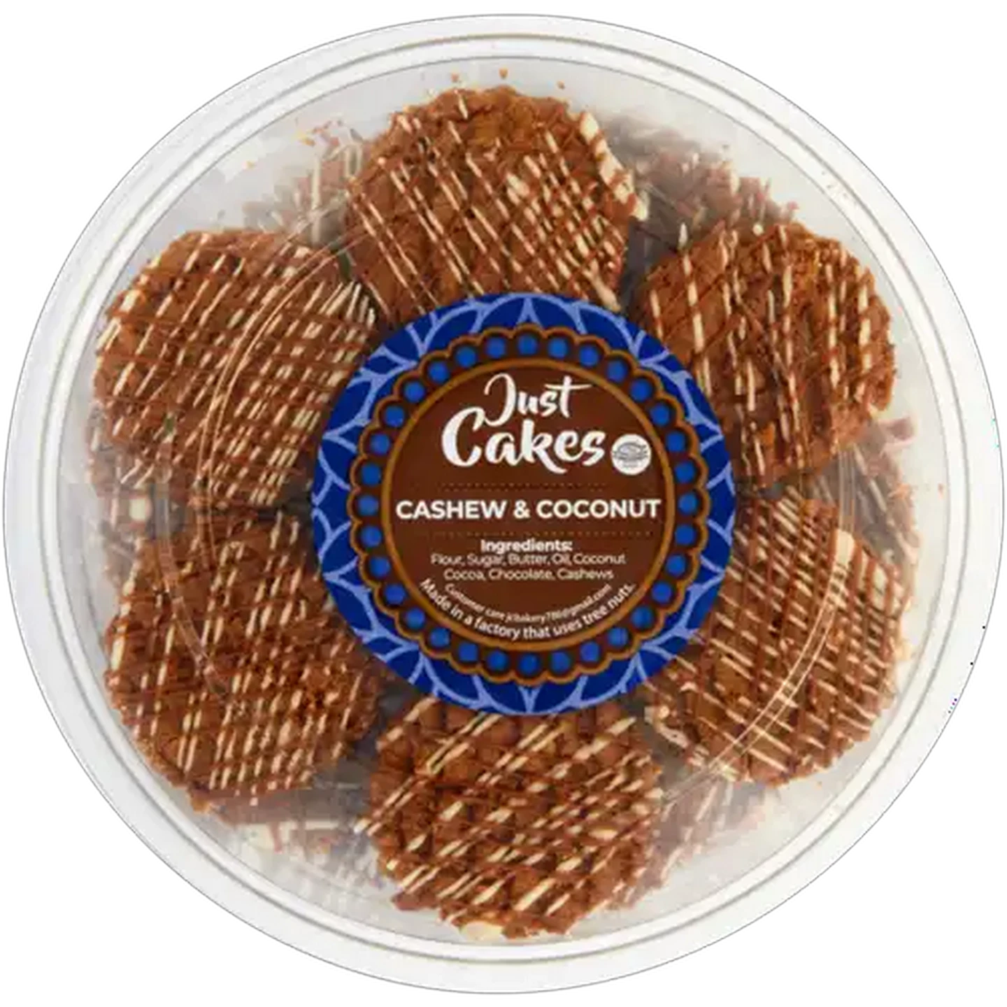 Image of Just Cakes Cashew & Coconut Biscuits 455g