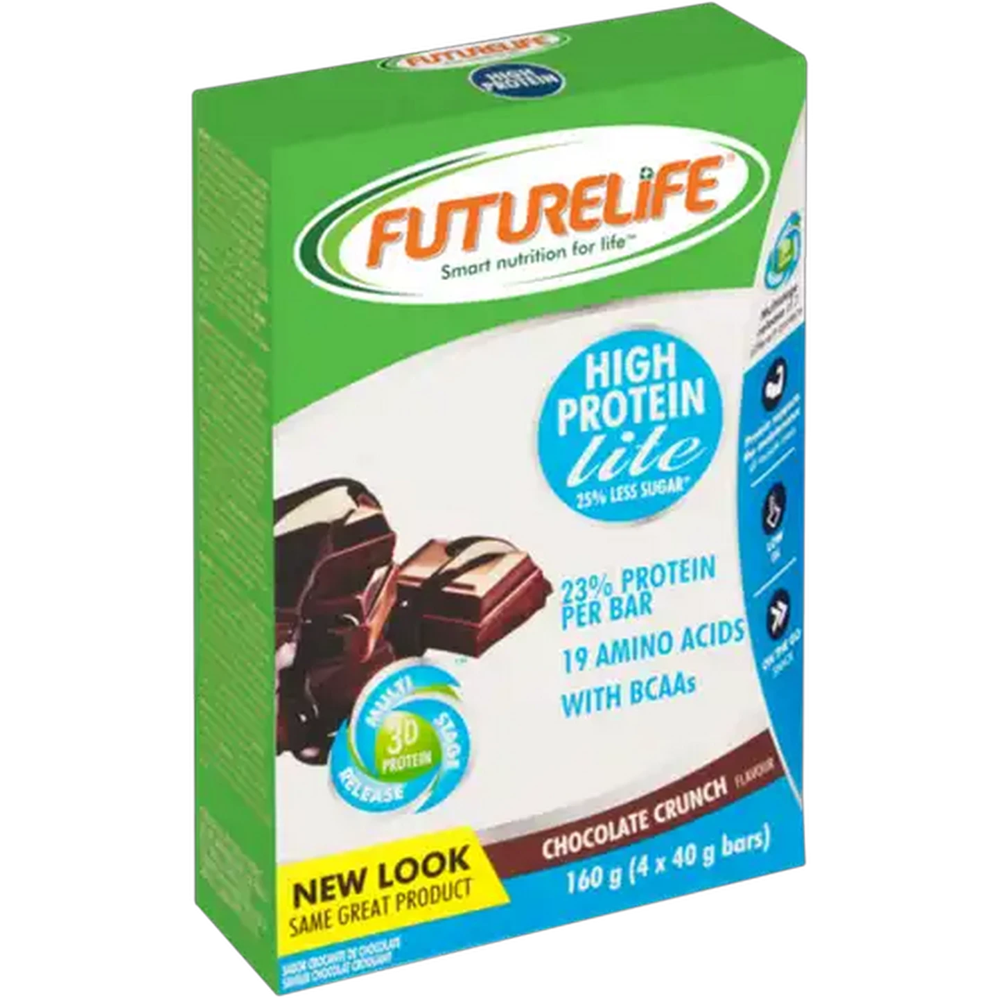 Image of FUTURELIFE High Protein Lite Chocolate Crunch Flavour Cereal Bar 4 x 40g