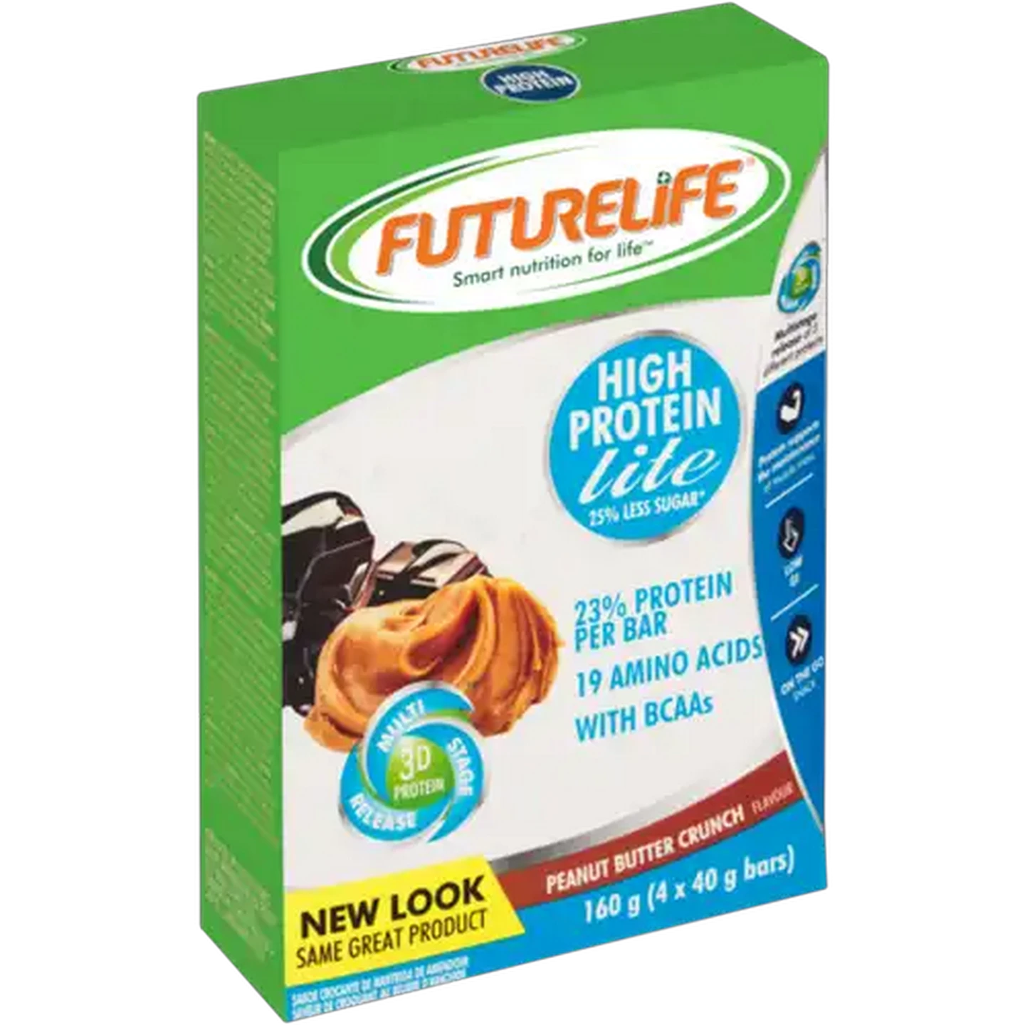 Image of FUTURELIFE High Protein Lite Peanut Butter Crunch Flavour Cereal Bar 4 x 40g