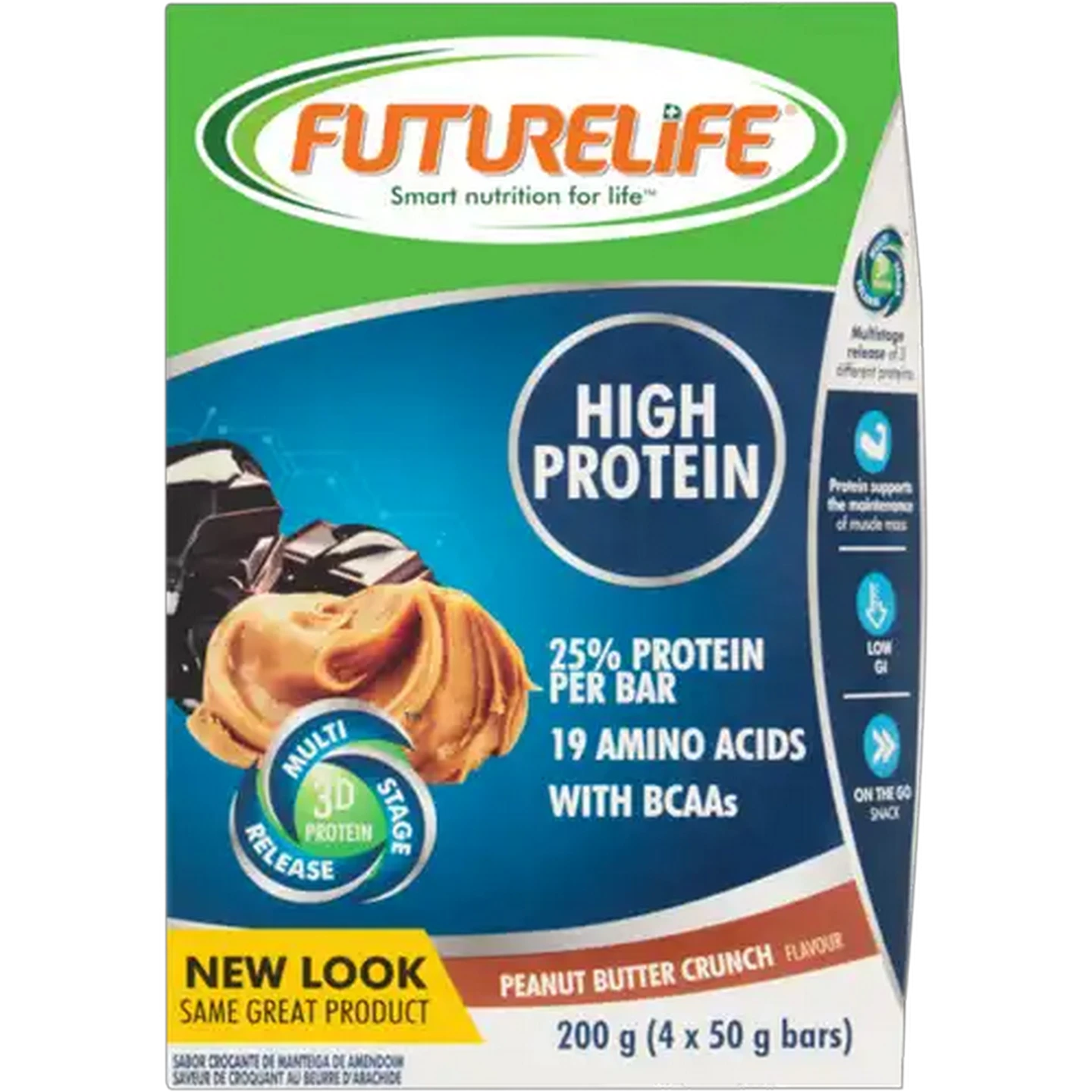 Image of FUTURELIFE High Protein Peanut Butter Crunch Flavour Cereal Bar 4 x 50g