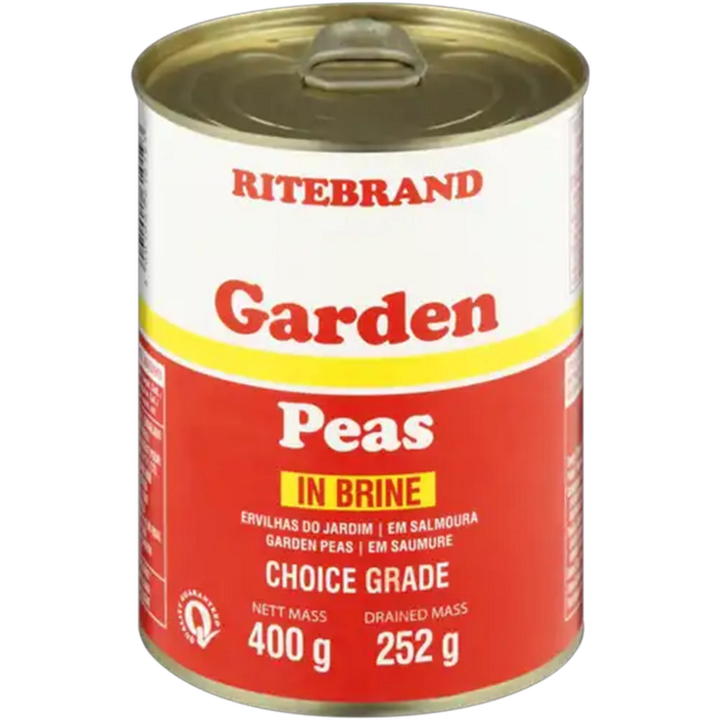 Image of Ritebrand Garden Peas In Brine Can 400g