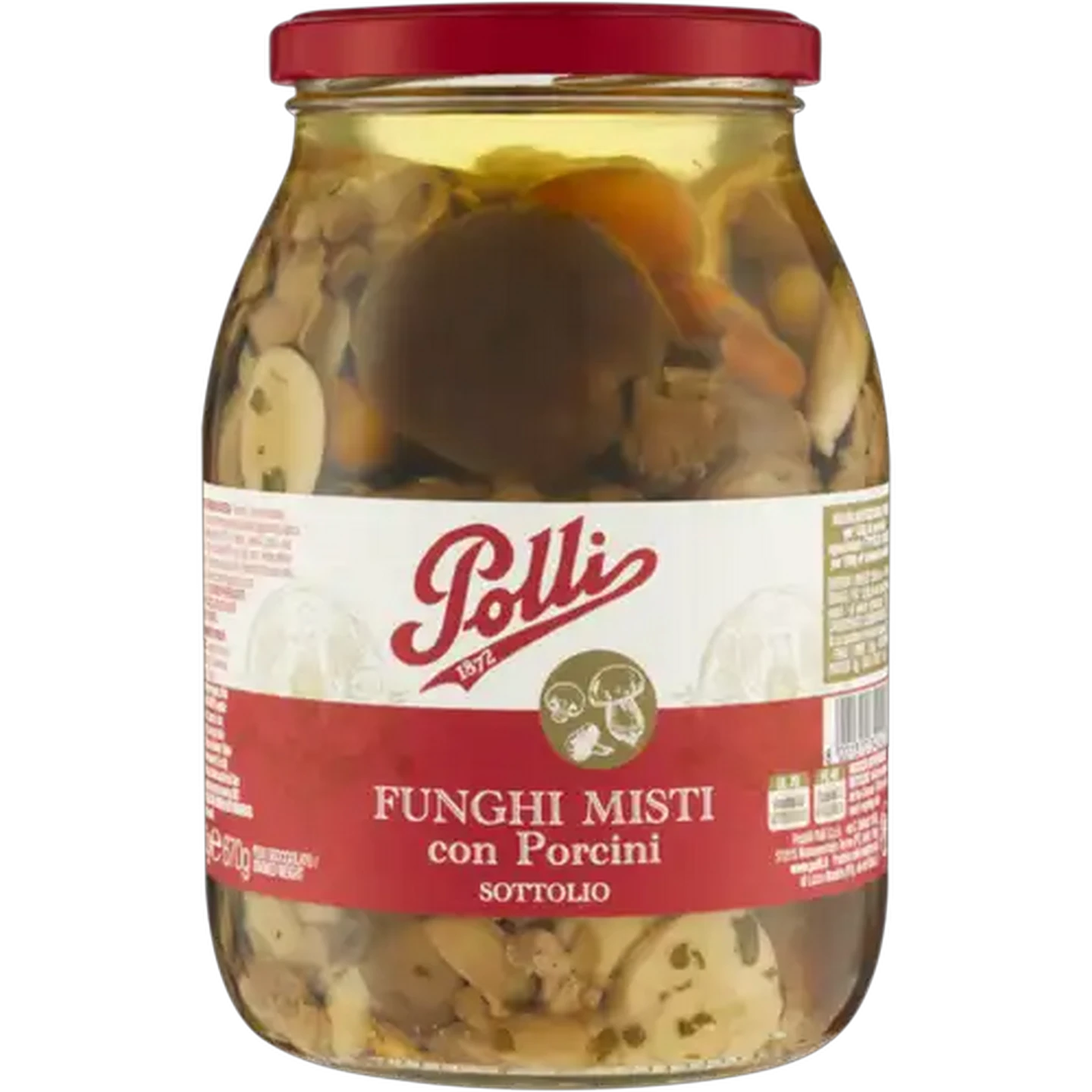 Image of Polli Mixed Mushrooms with Porcini in Vegetable Oils 950g