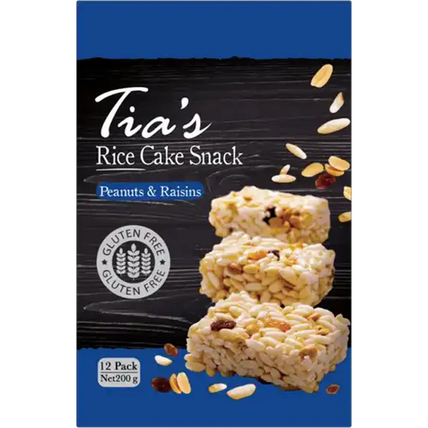 Image of Tia's Peanuts & Raisins Rice Cake Snack 12 Pack