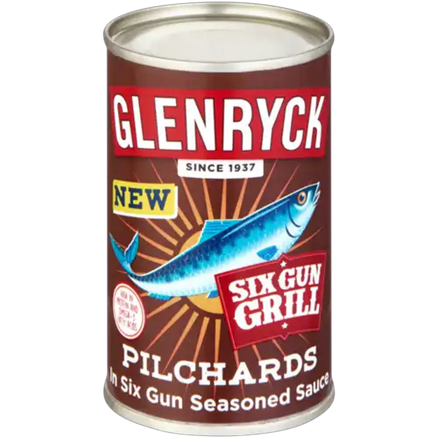 Image of Glenryck Pilchards in Six Gun Seasoned Sauce 155g