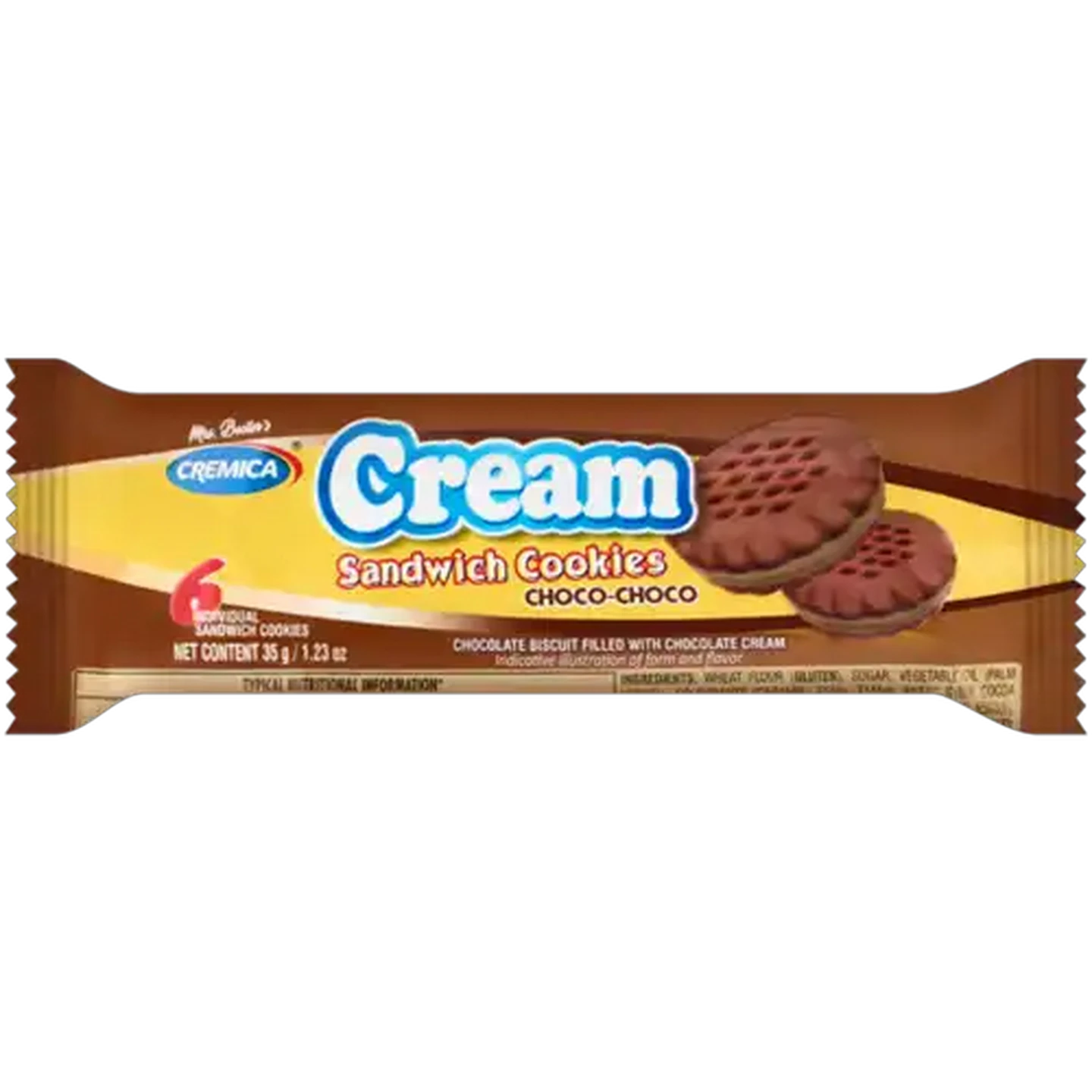 Image of Cremica Choco-Choco Sandwich Cream Cookies 35g