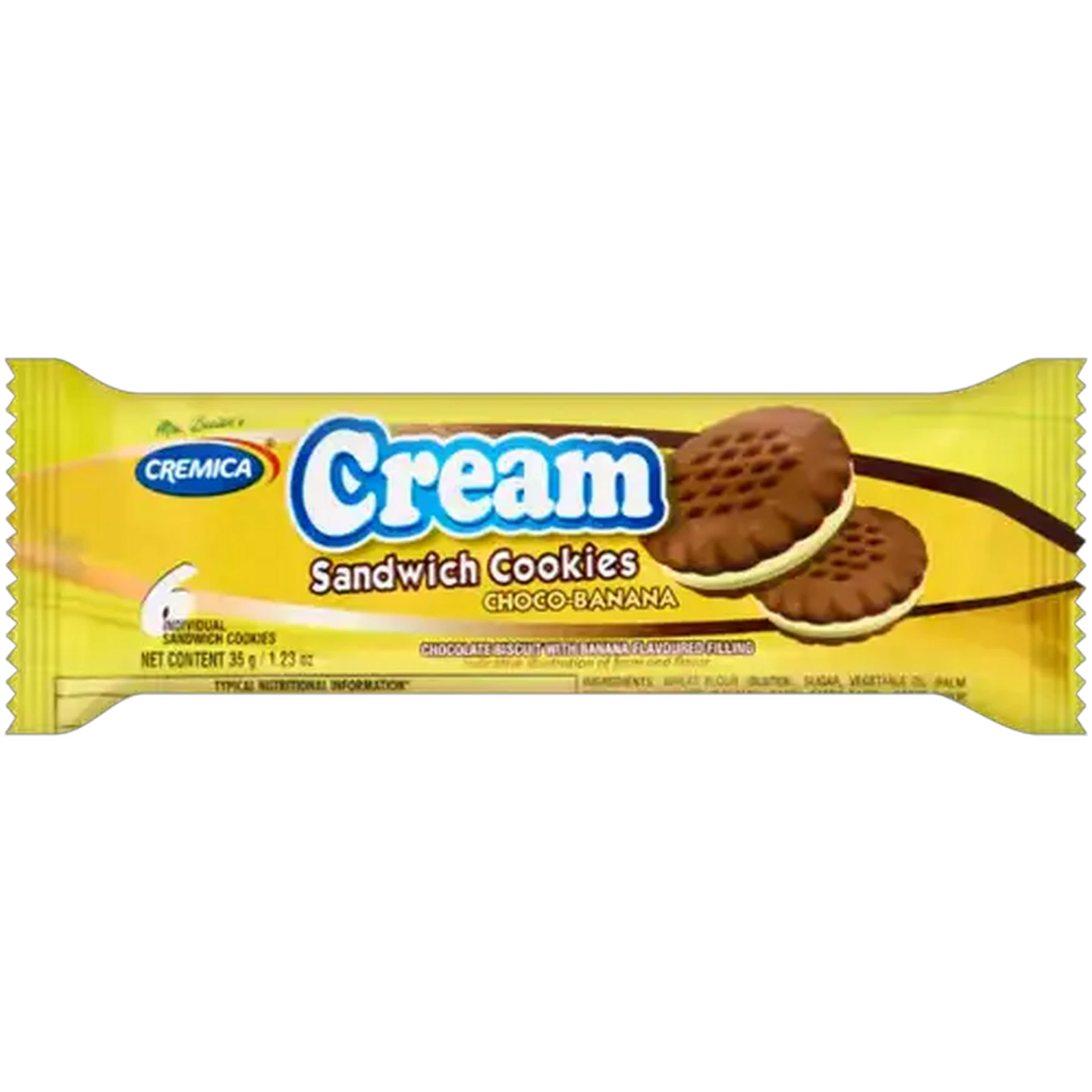 Image of Cremica Choco-Banana Sandwich Cream Cookies 35g