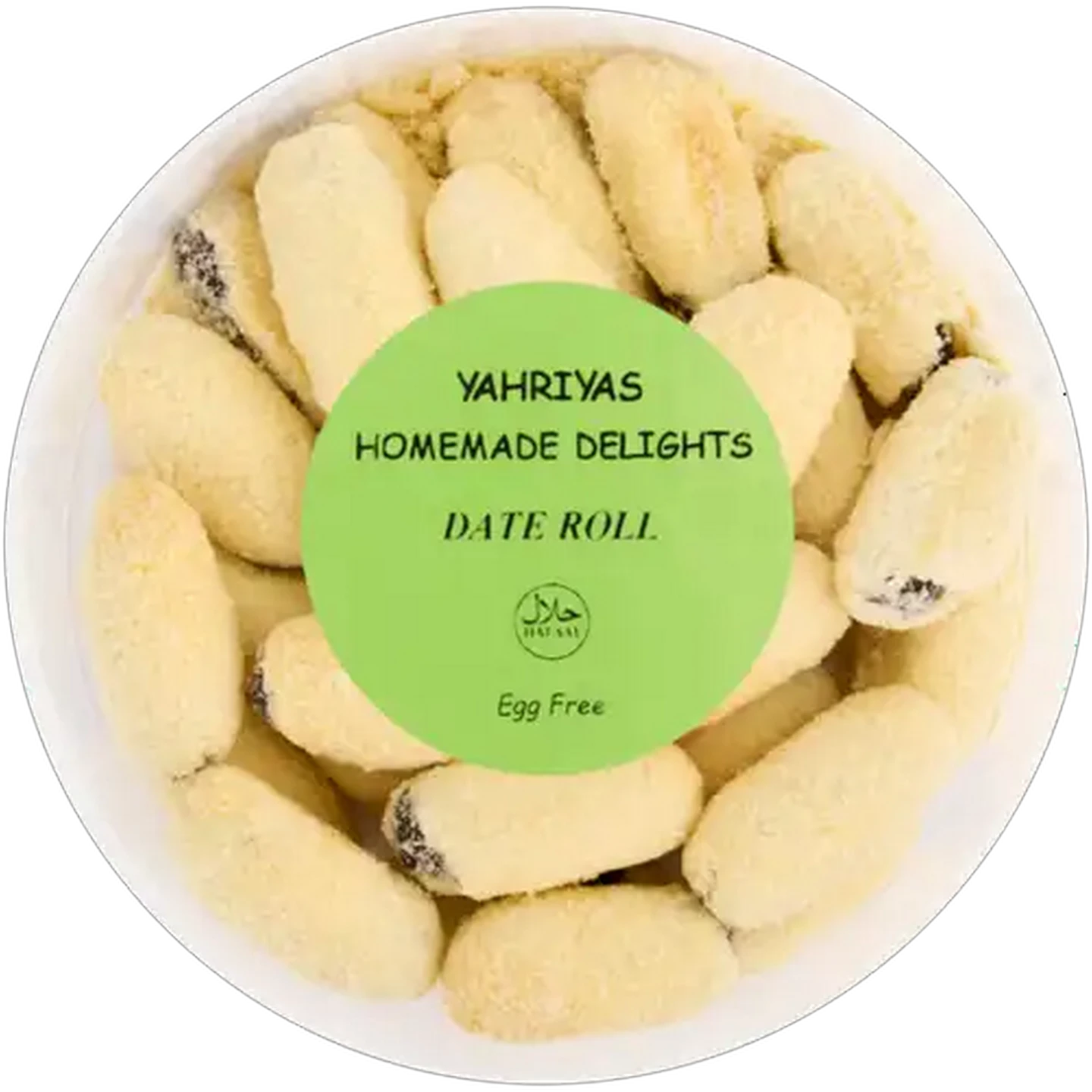 Image of Yahriya’s Homemade Delights Date Roll Biscuits 500g