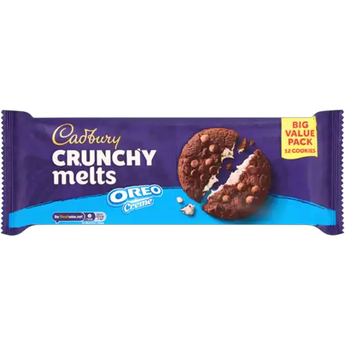 Image of Cadbury Crunchy Melts Oreo Creme Biscuits 312g