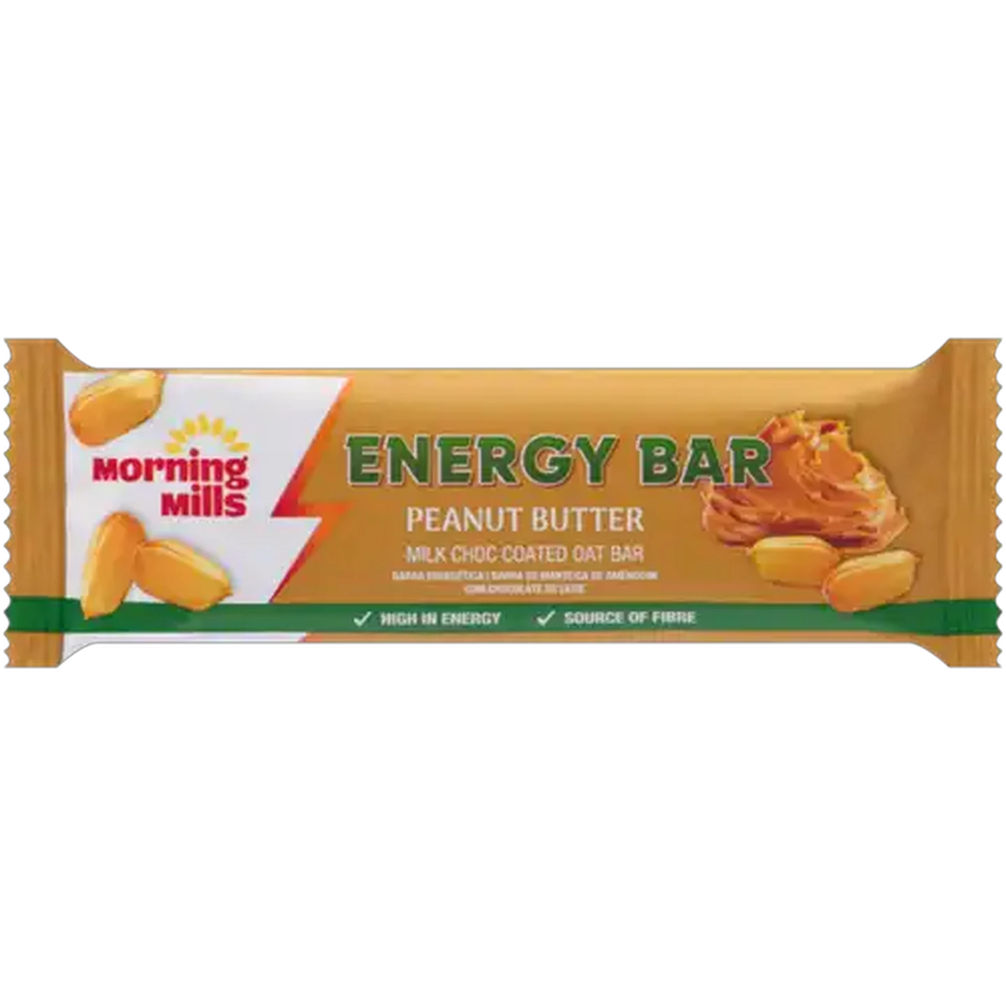 Image of Morning Mills Peanut Butter Milk Choc Coated Energy Bar 38g