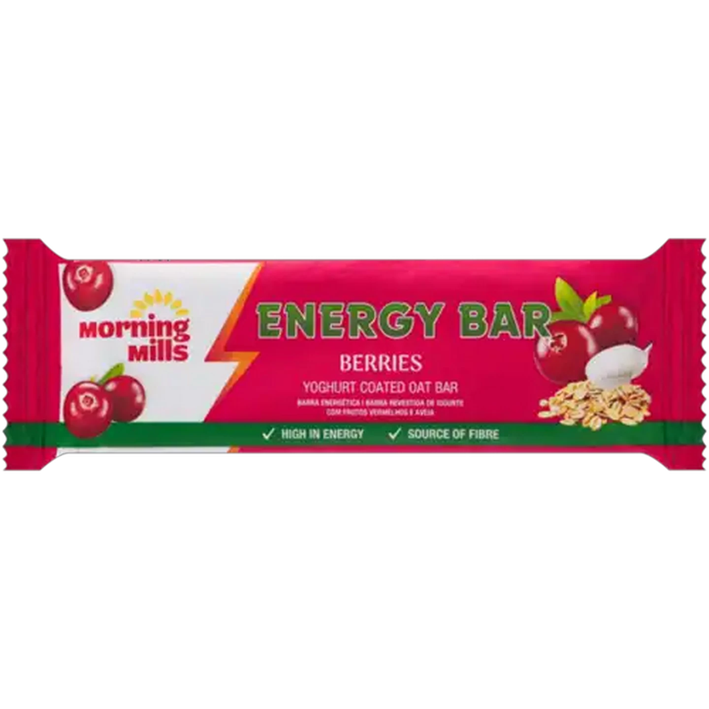 Image of Morning Mills Berries Yoghurt Coated Energy Bar 38g