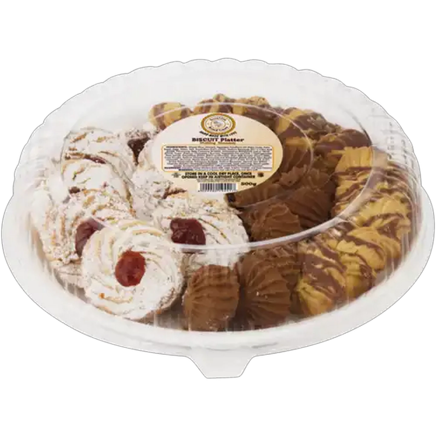 Image of Sunshine Baked Treats Melting Moments Biscuit Platter 500g (Flavour May Vary)