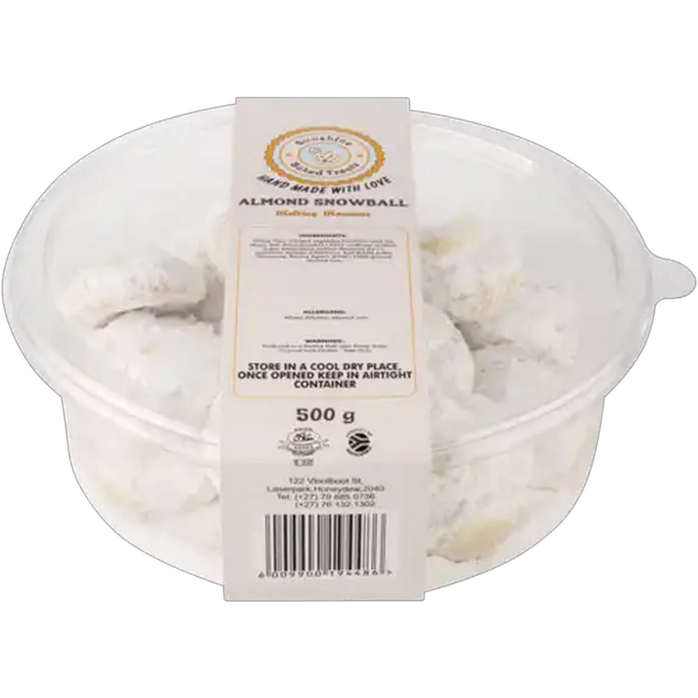 Image of Sunshine Baked Treats Almond Snowballs 500g