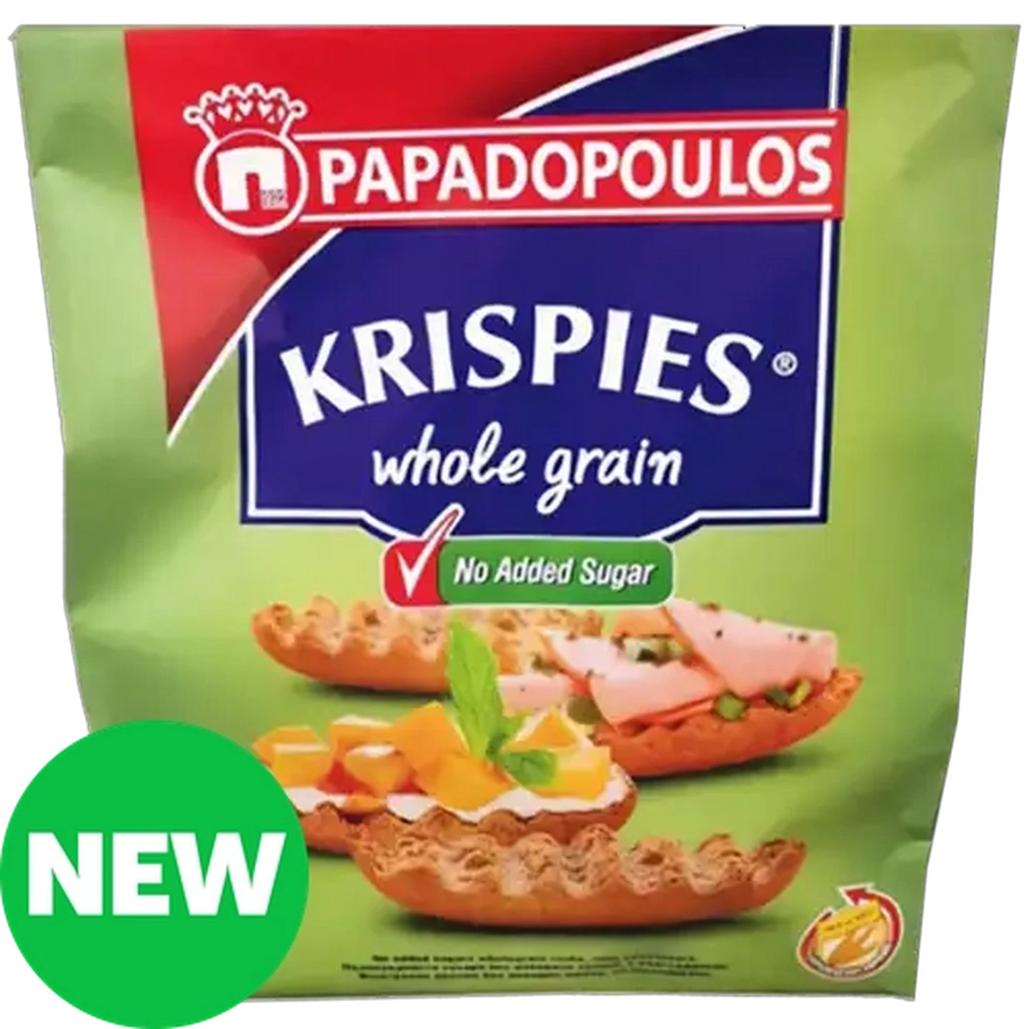 Image of Papadopoulos Krispies Whole Grain No Added Sugar Rusks 200g