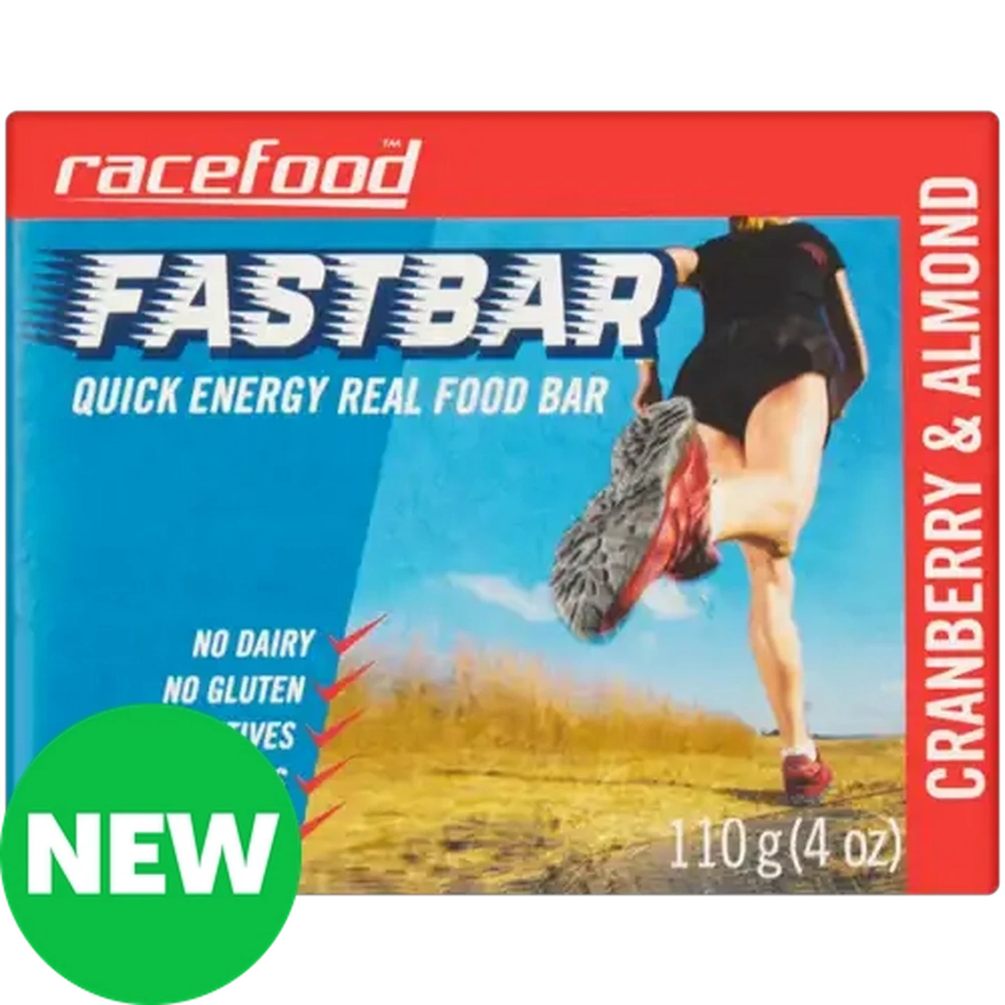 Image of Racefood Fast Bar Cranberry & Almond Energy Bar 5 x 22g