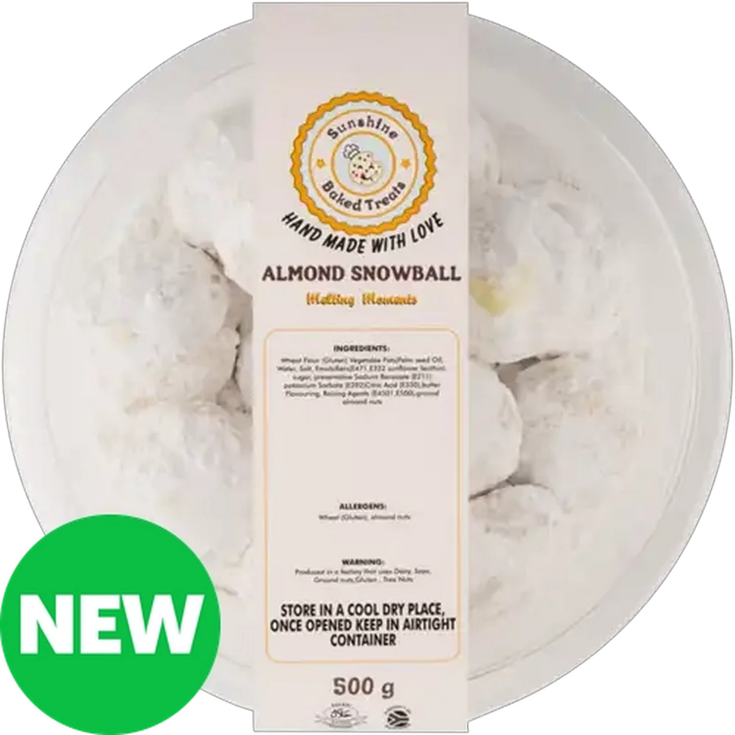 Image of Sunshine Baked Treats Almond Snowballs 500g